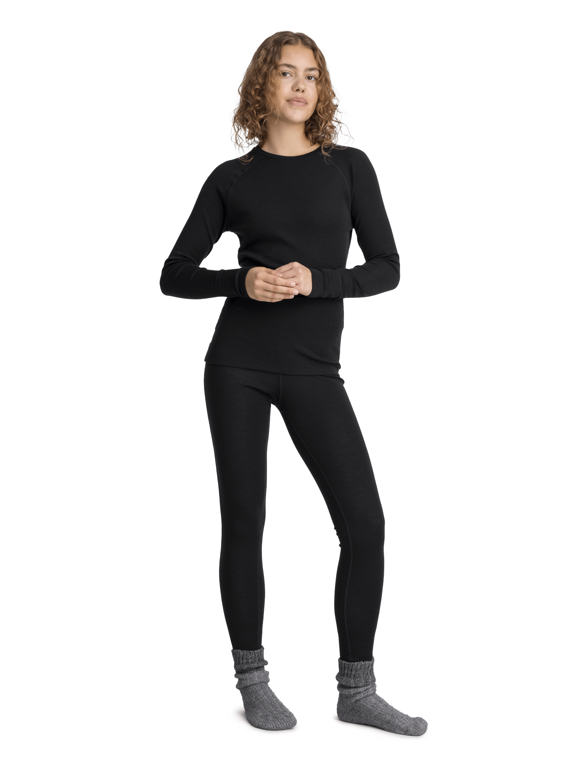 100% WEŁNIANE SPODNIE CZARNE DAMSKIE Everest Pierwsza warstwa z wełny