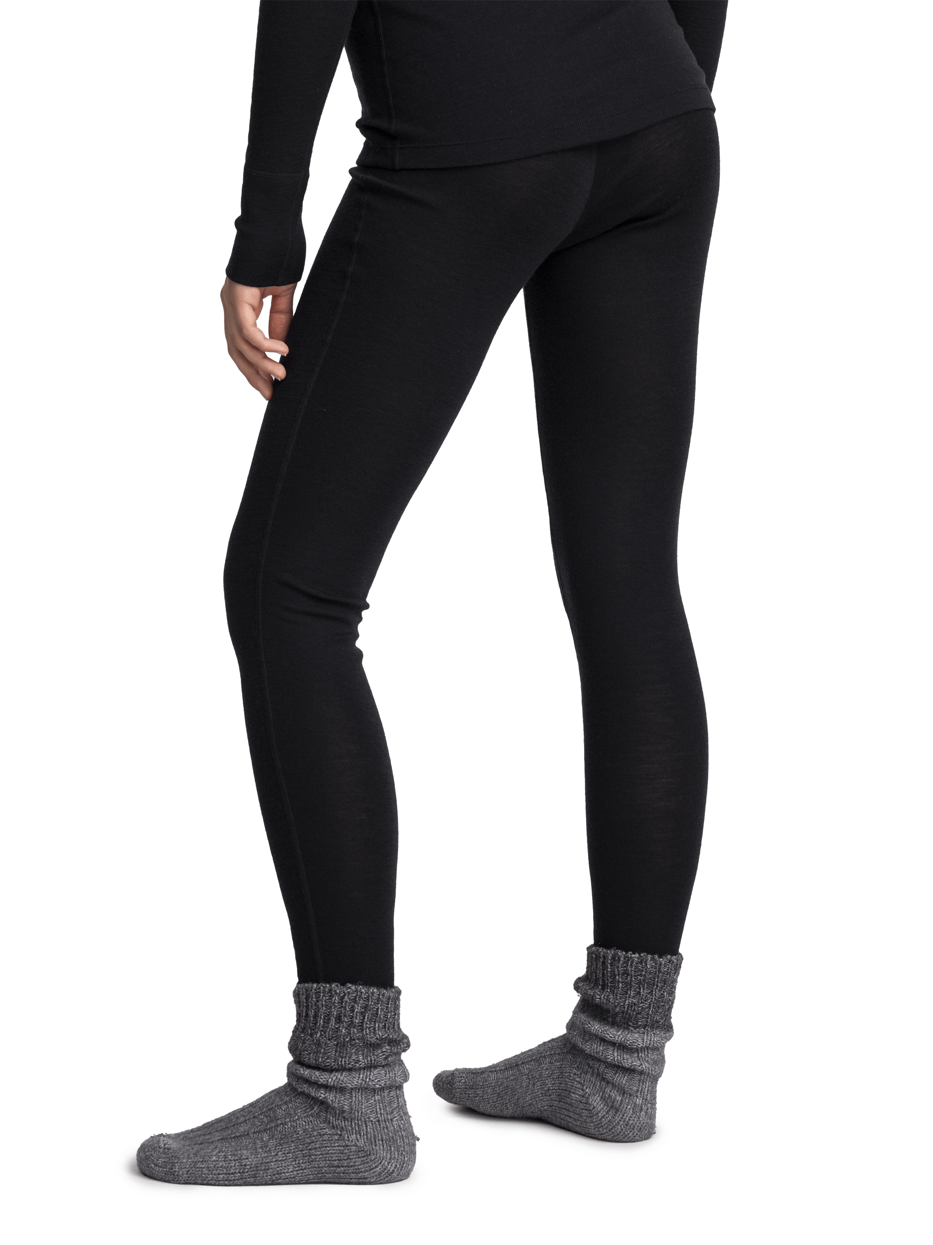 100 WOOL PANT BLACK WOMENS Everest First Layer Wool
