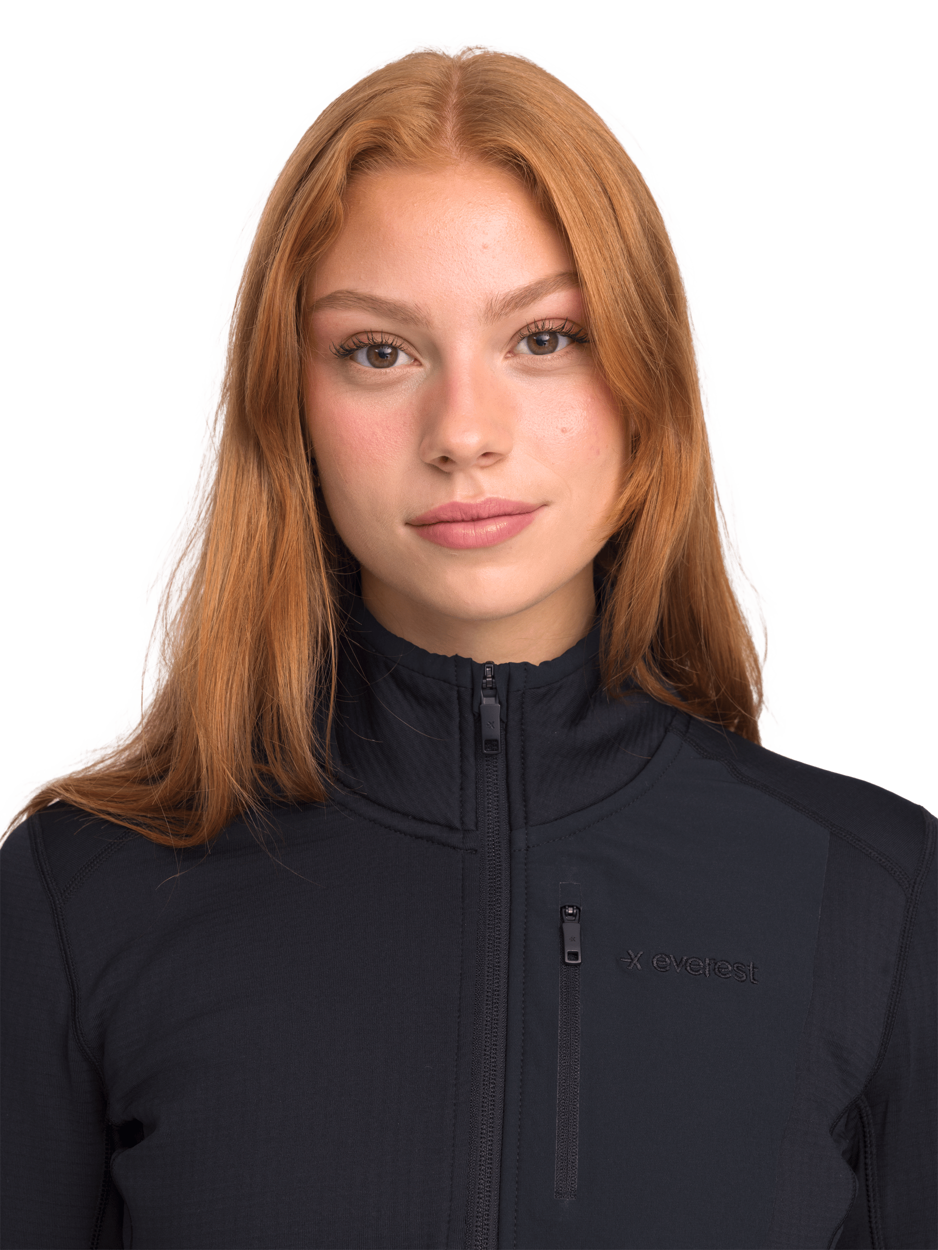 Strukturierte Quarter-Zip-Jacke Schwarz Everest Second Layer Shirt