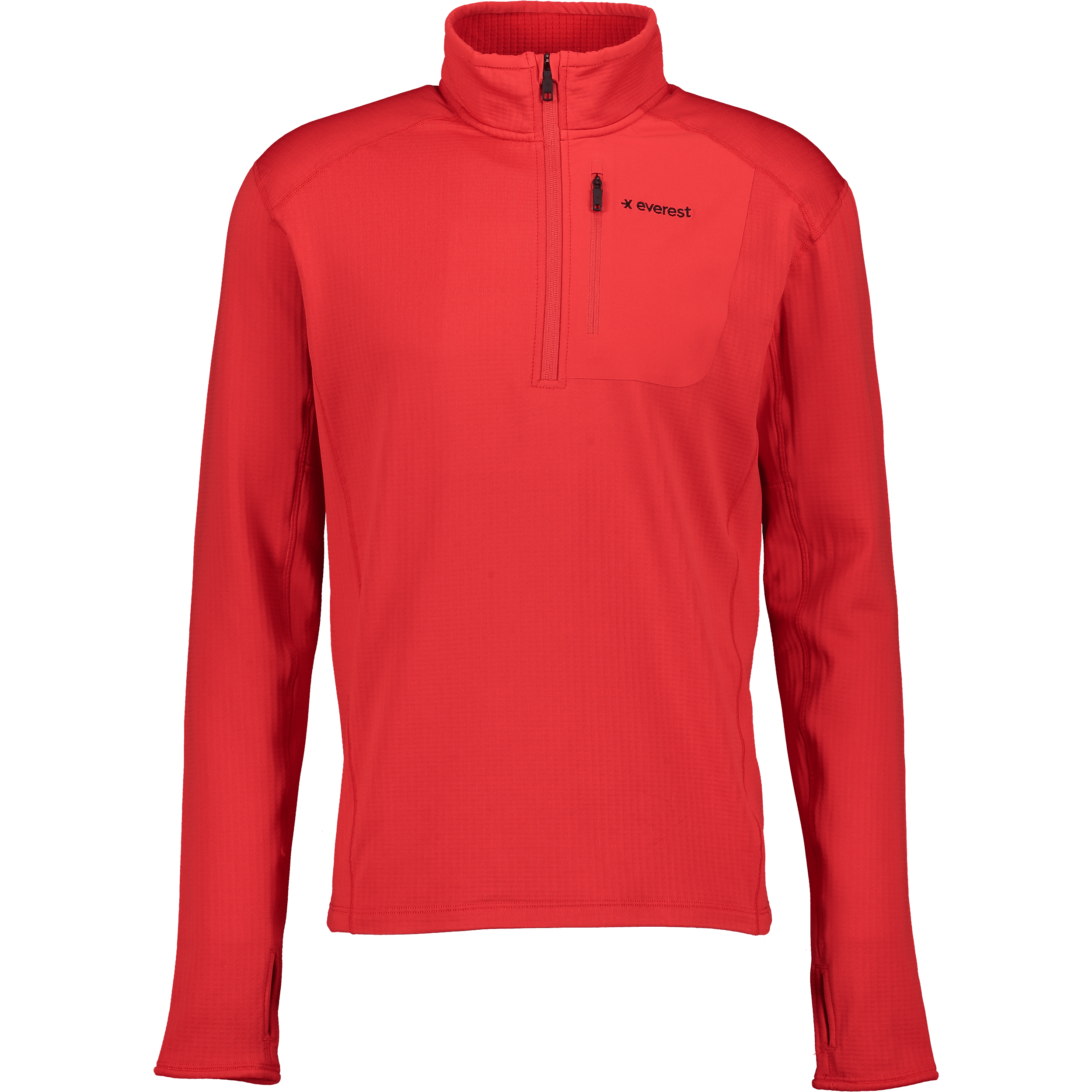 SWETER Z ZAMKIEM DO POŁOWY WYSOKIEJ JAKOŚCI W KOLORZE HIGH RISK RED Everest Druga warstwa z kapturem
