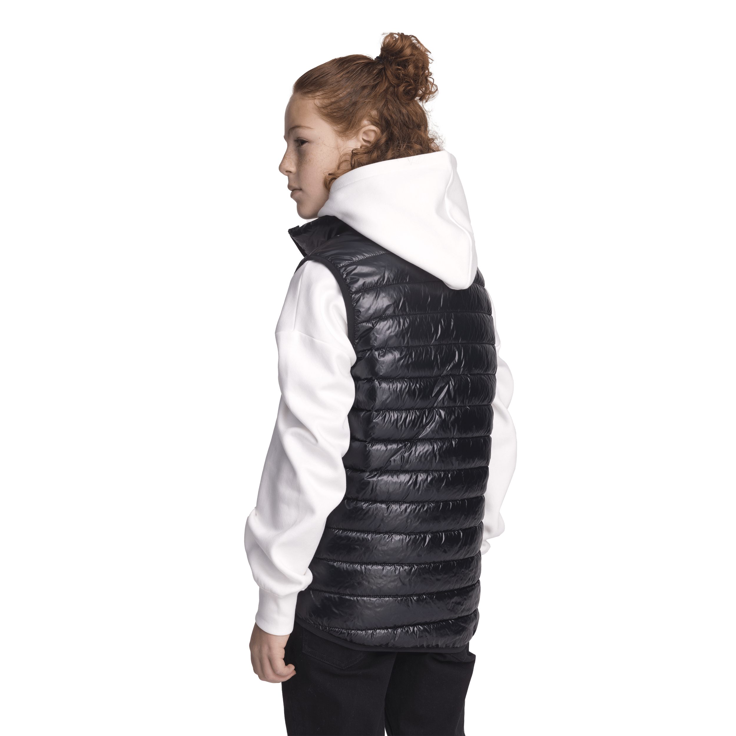 OMU LINER WESTE SHINY BLACK JUNIOR Everest Gepolsterte Weste