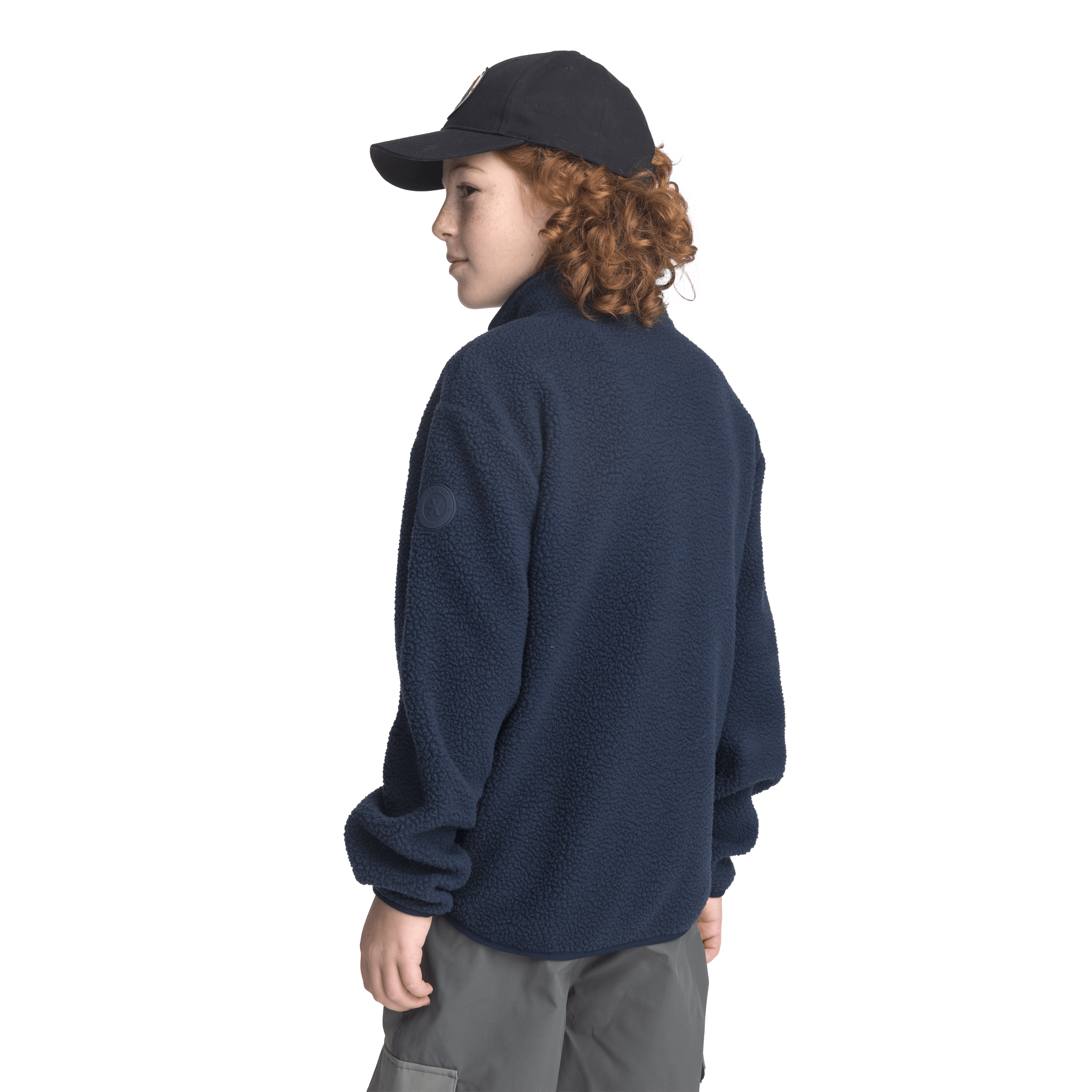 PILE-ZIP-SHIRT DEEP NAVY JUNIOR Everest Zweite Schicht