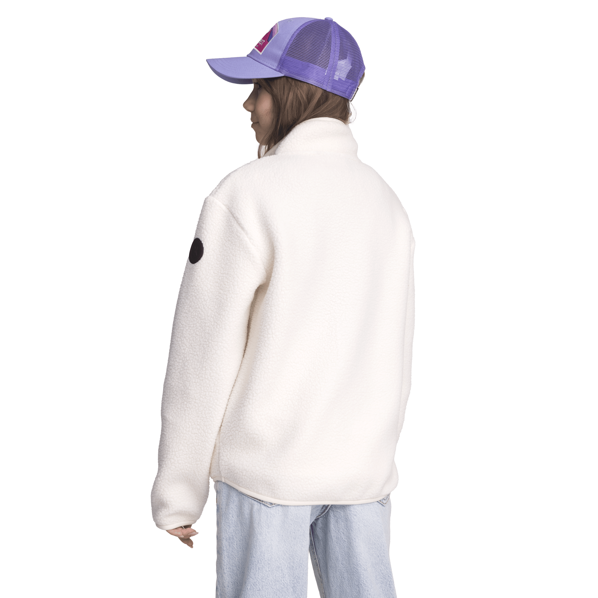 PILE ZIP SHIRT OFF WHITE JUNIOR Everest Second Layer