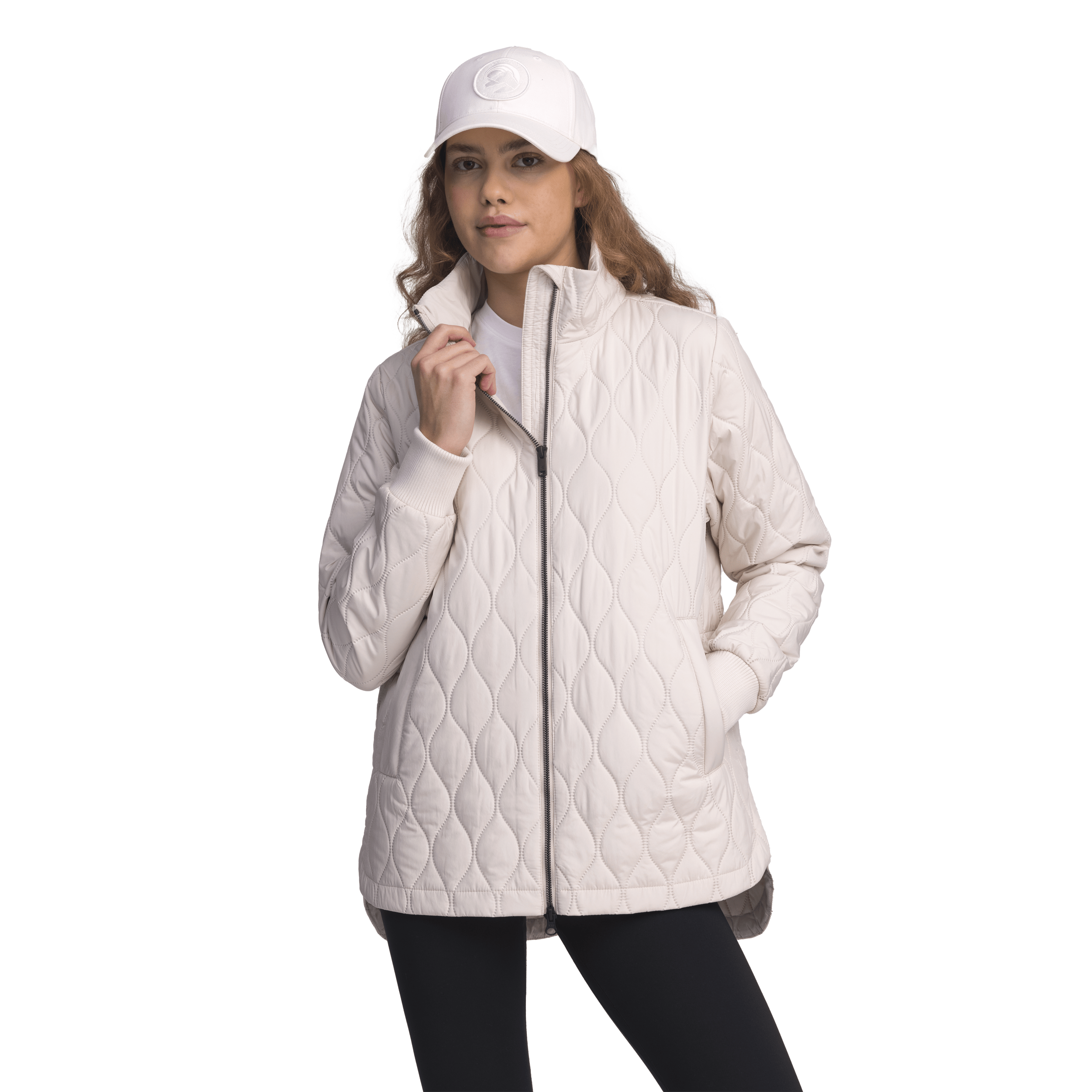 EMORY QUILT JACKET IVORY BEIGE Damen Everest Jacke