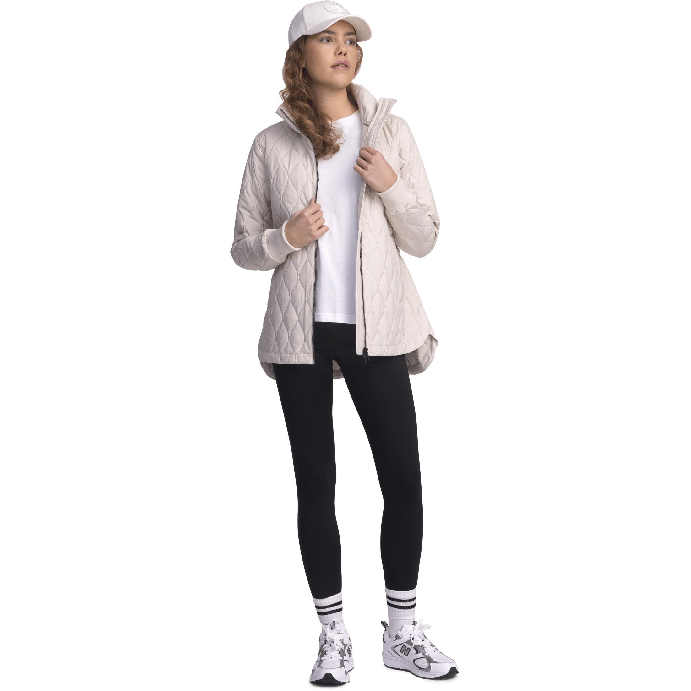 EMORY QUILT JACKET IVORY BEIGE Damen Everest Jacke