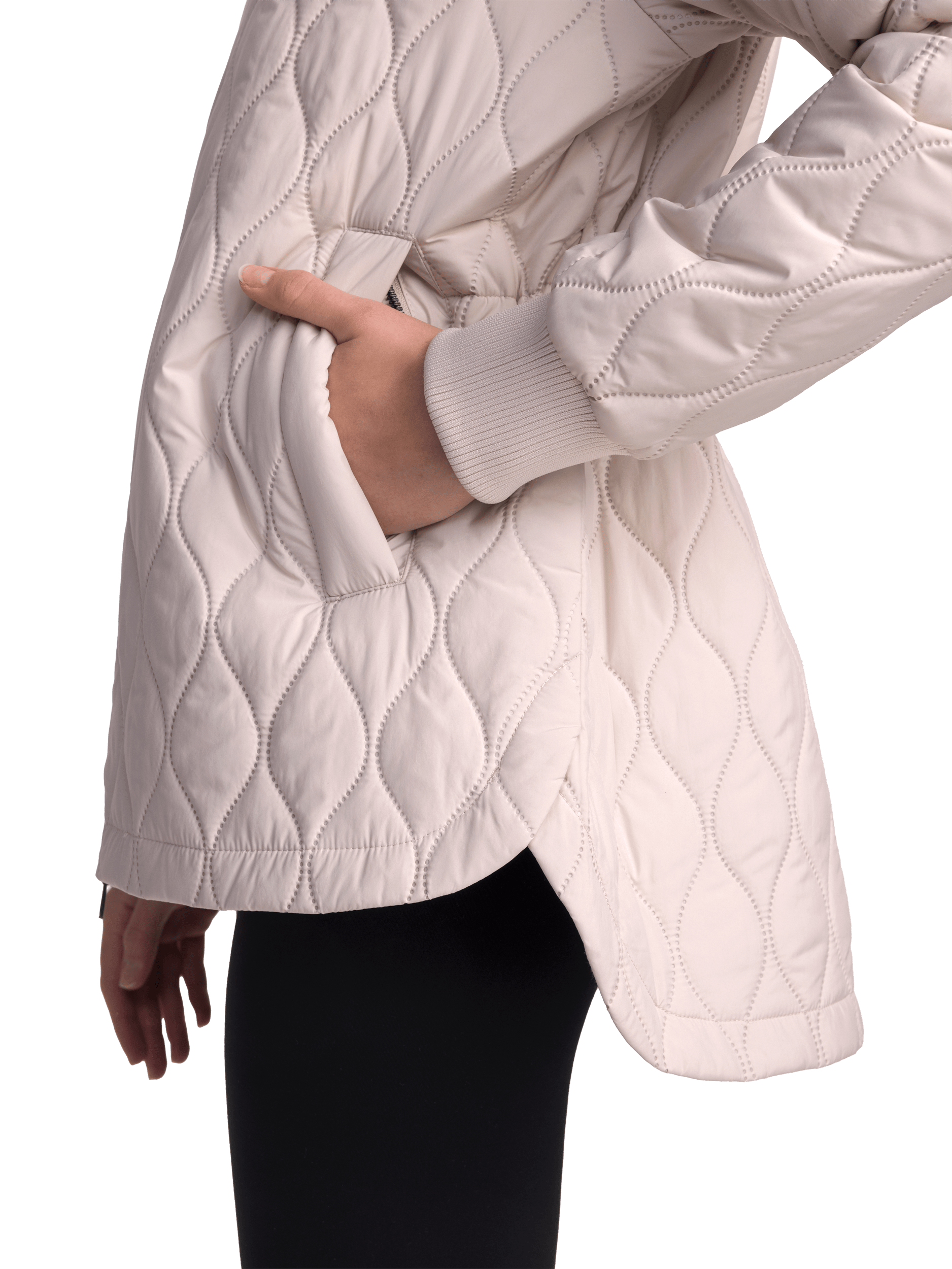 EMORY QUILT JACKET IVORY BEIGE Damen Everest Jacke