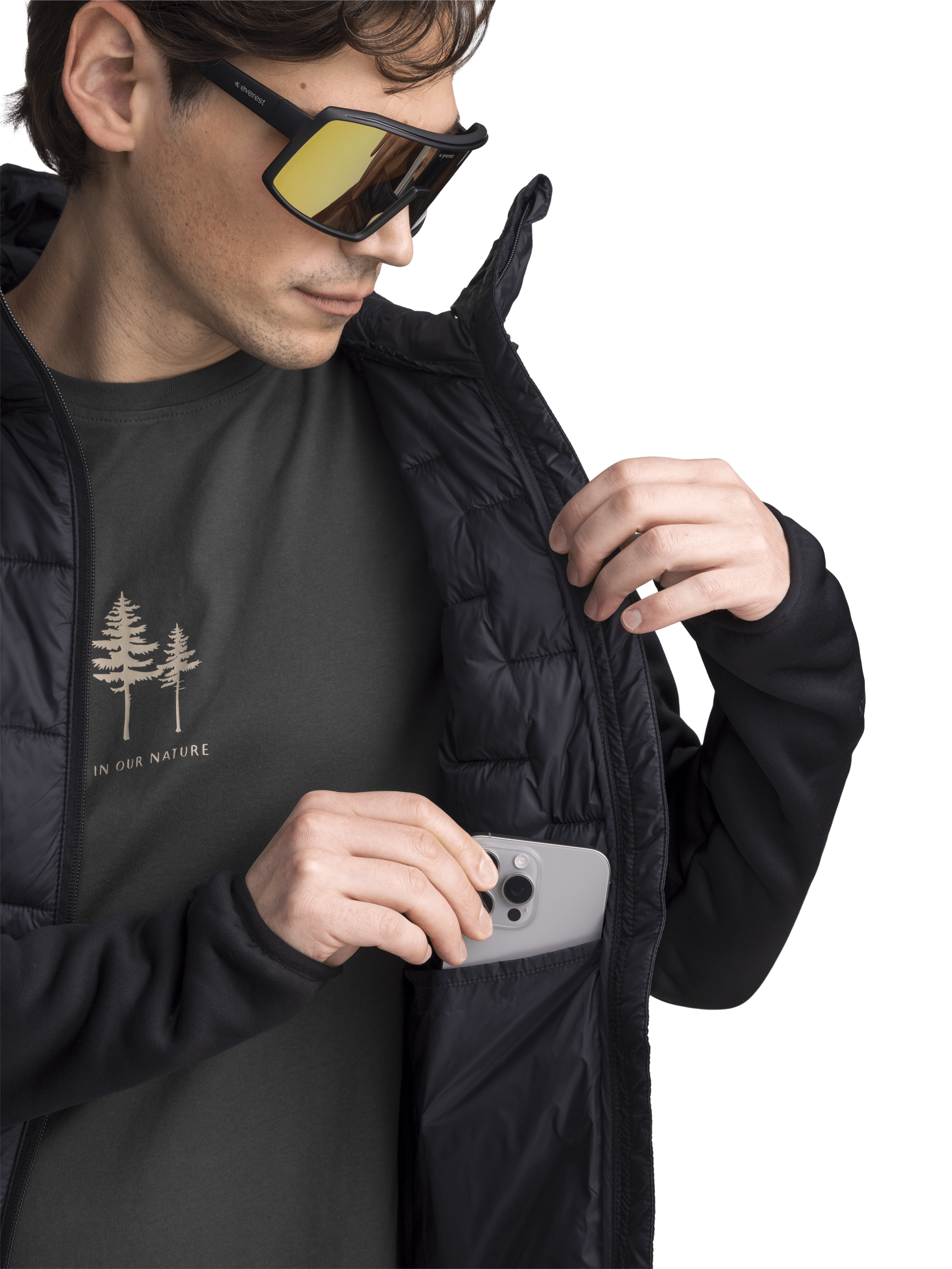HYBRID HOOD JACKET  SCHWARZ Everest Jacke