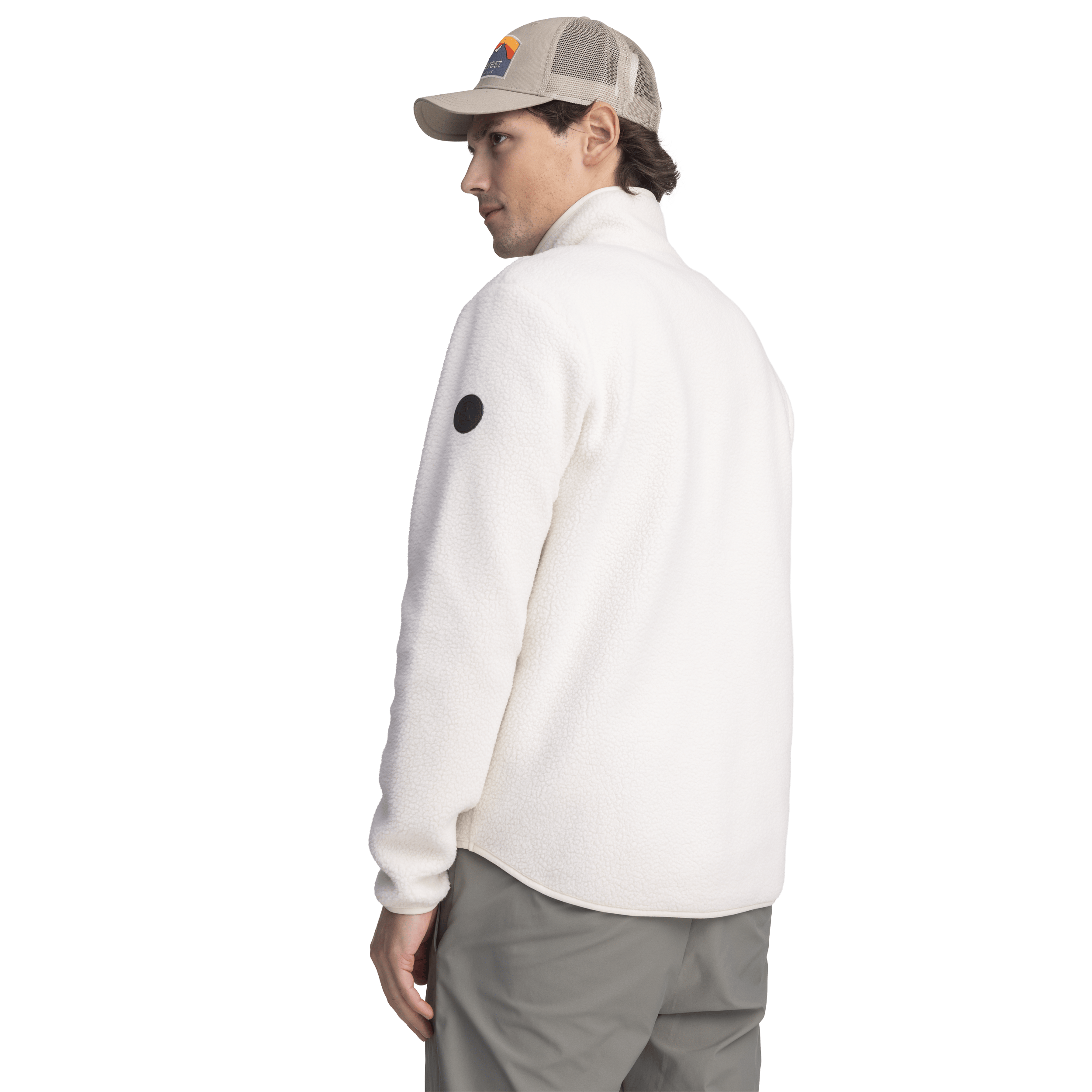 PILE ZIP SHIRT OFF WHITE Everest Pile-Fleece
