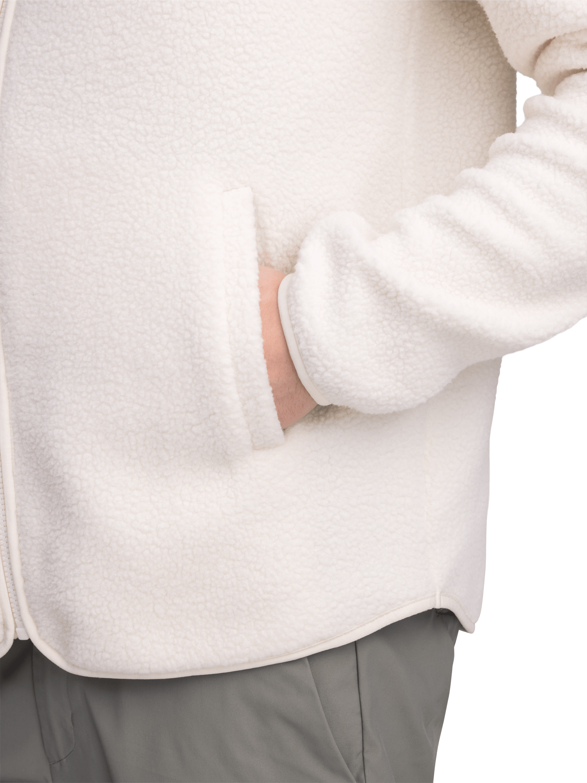 PILE ZIP SHIRT OFF WHITE Everest Pile-Fleece