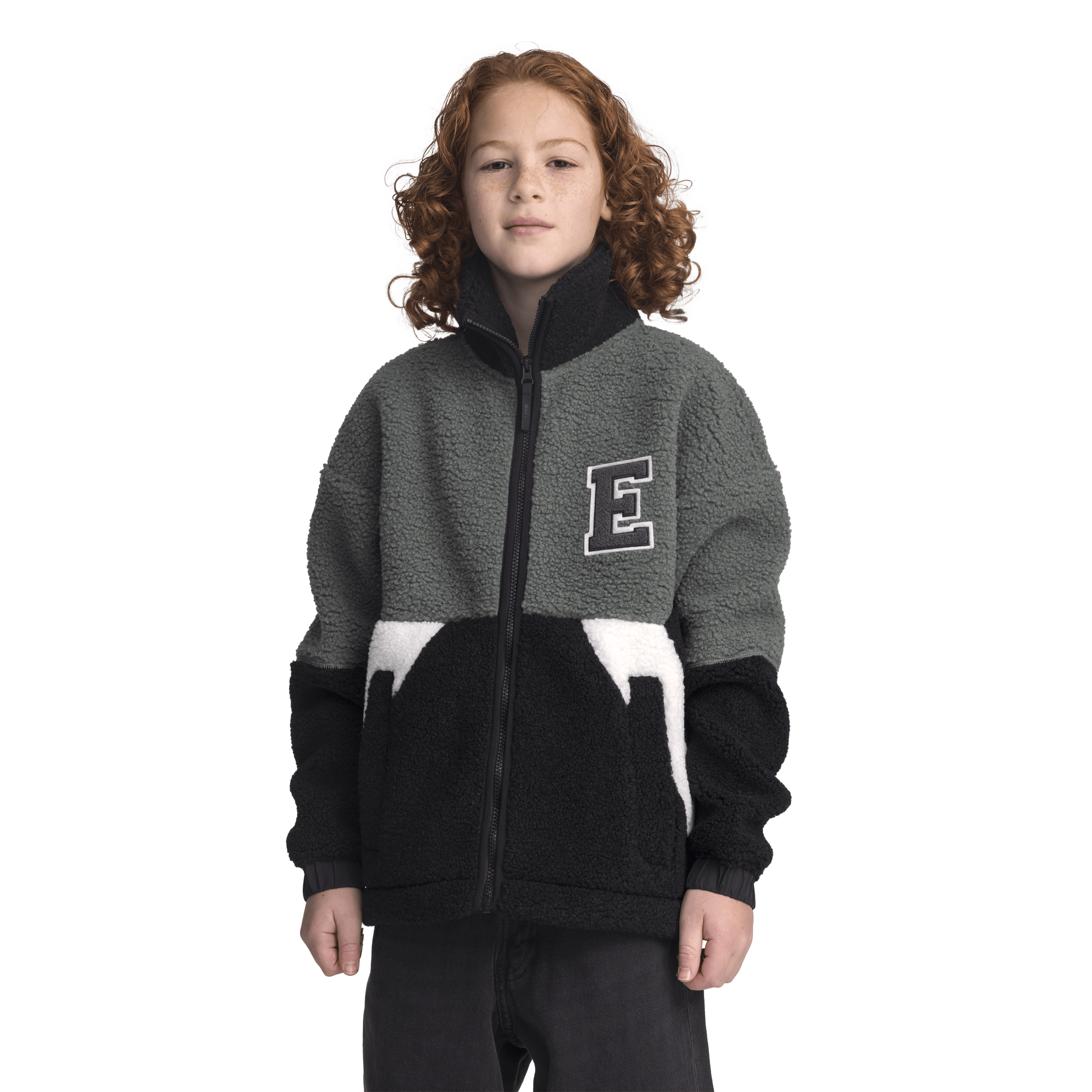 NEEL PILE JACKET GRÜN FOREST - JUNIOR Everest Pile-Fleece
