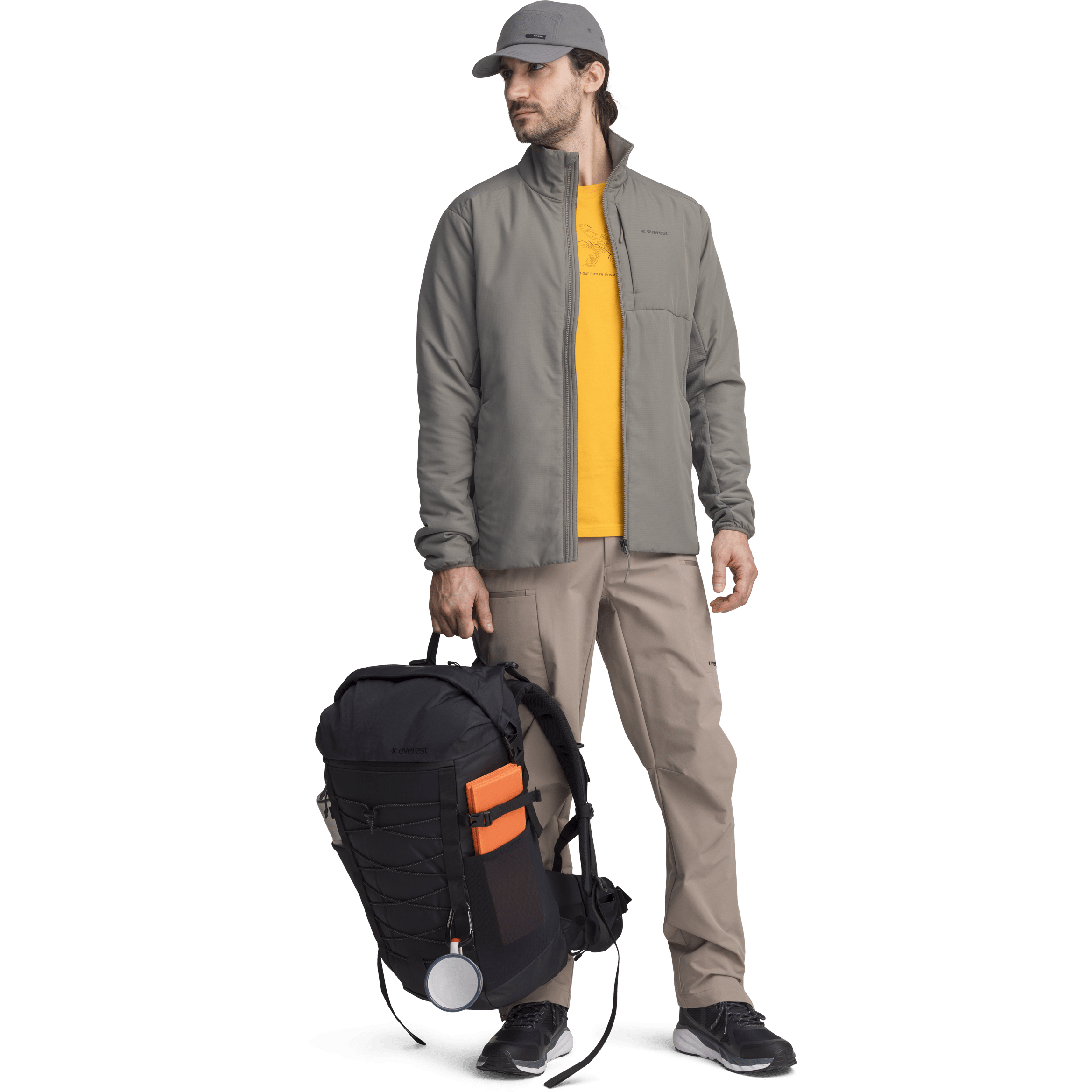 KURTKA VENTURE HYBRID KHAKI SZARY MĘSKA Everest Kurtka