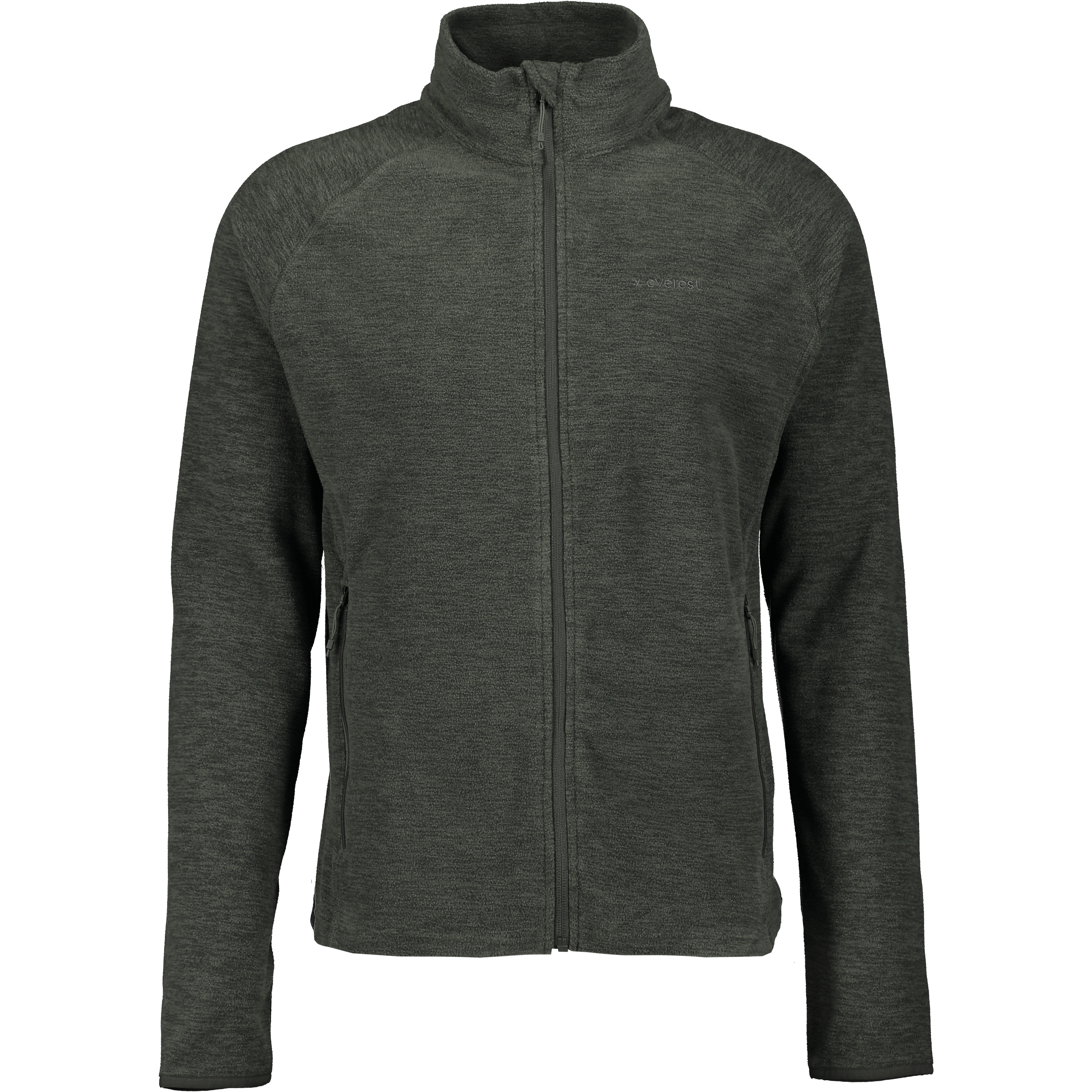 ZIP FLEECE JACKET DARK GREEN MELANGE MEN Everest Second Layer Fleece