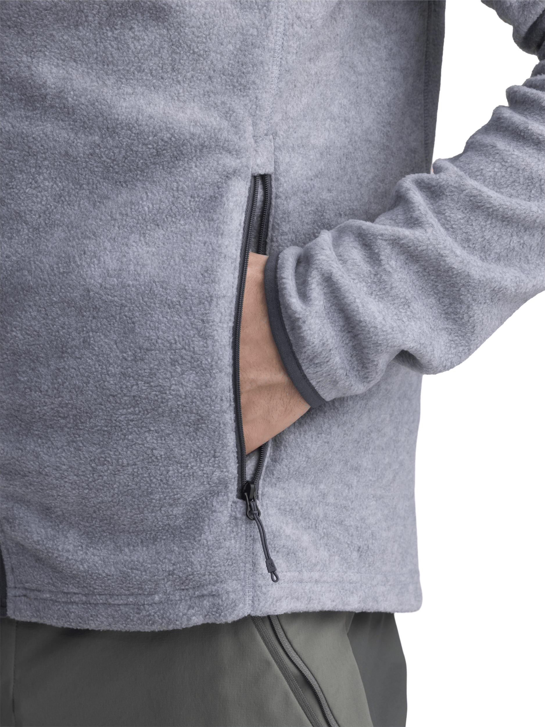 ZIP FLEECE JACKET  GREY MELANGE Everest Second Layer