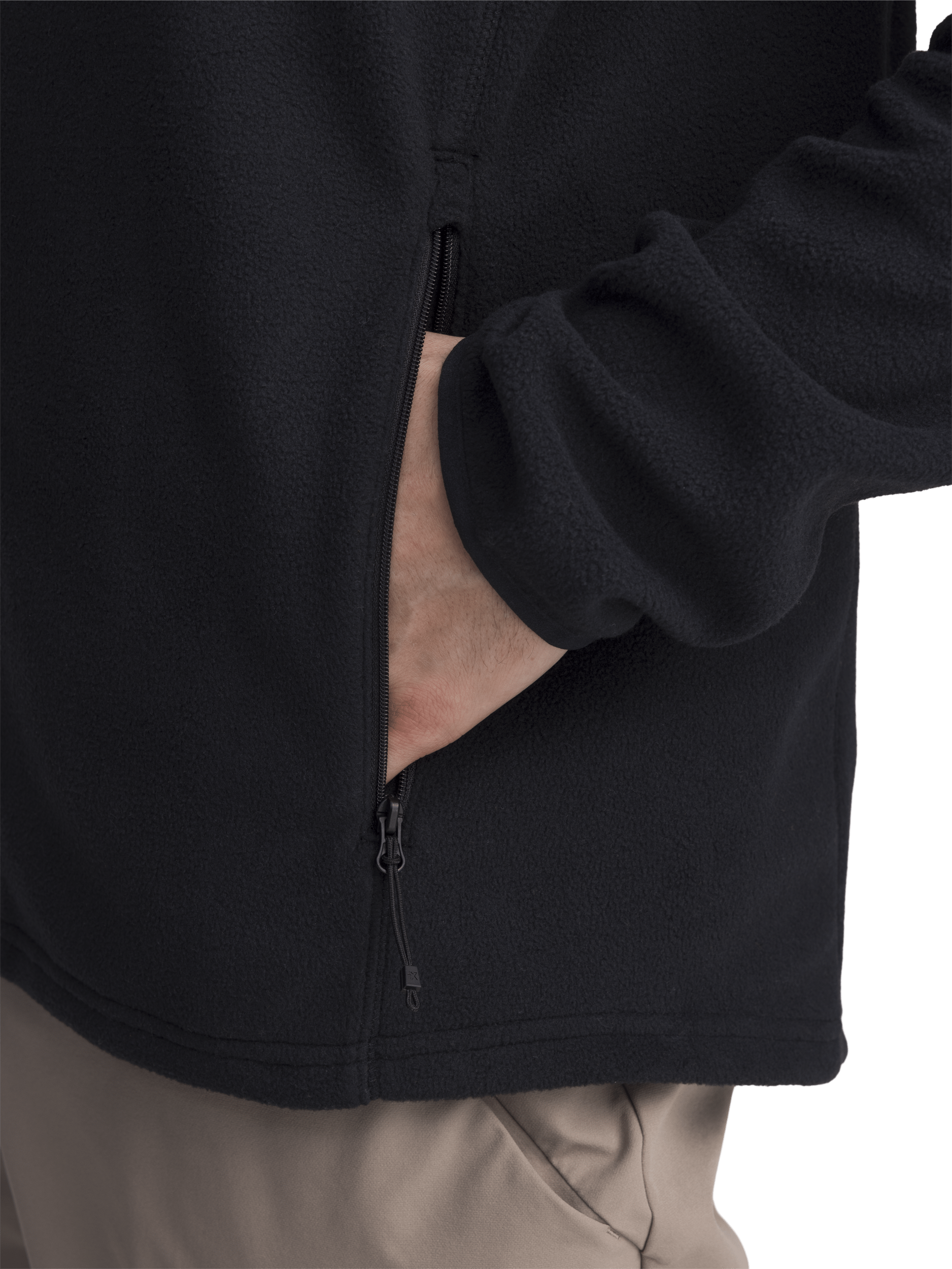 BLUZA FLEECE Z ZAPIĘCIEM NA SUWAK CZARNA Everest Polary