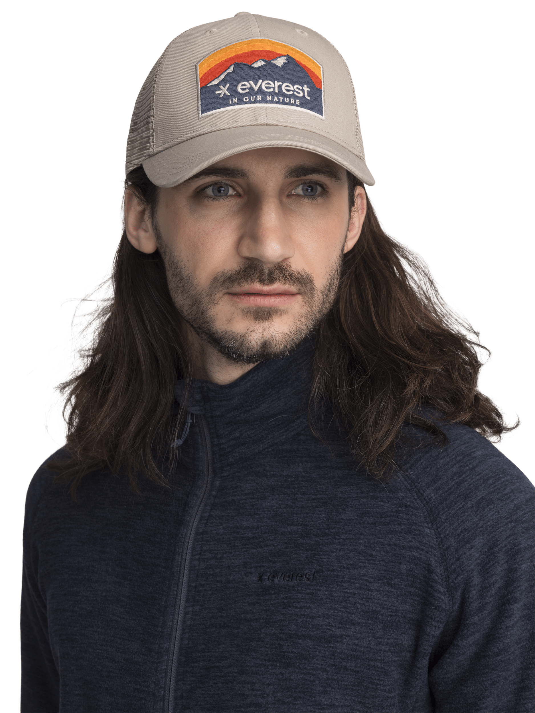 ZIP FLEECE JACKET  NAVY MELANGE Everest Second Layer