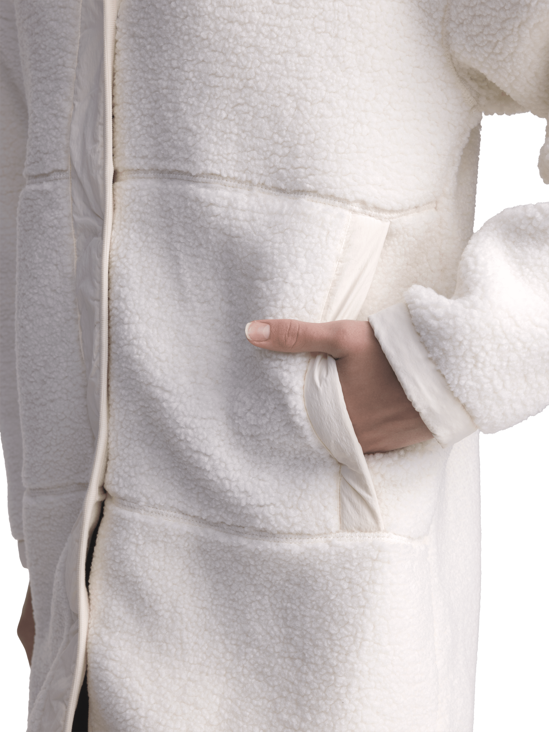 HAYDEN PILE COAT OFF WHITE Everest Pile Fleece
