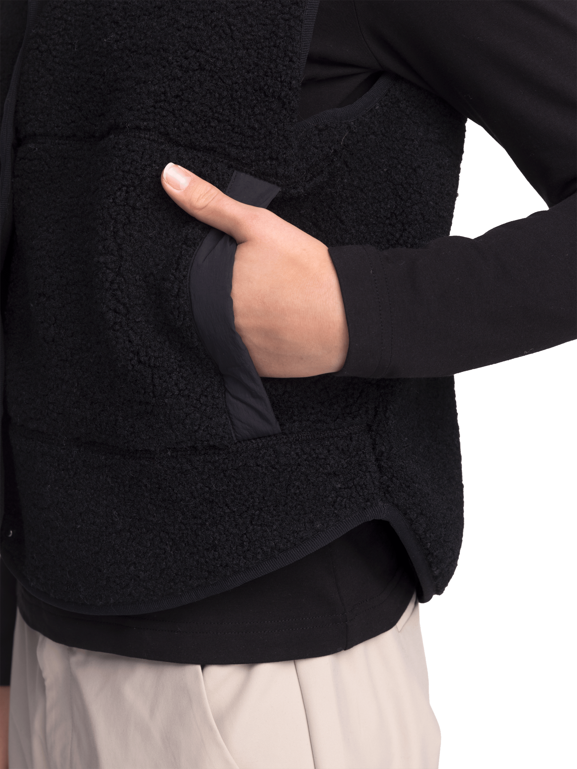 HAYDEN PILE VEST BLACK WOMENS Everest Pile Fleece Vest