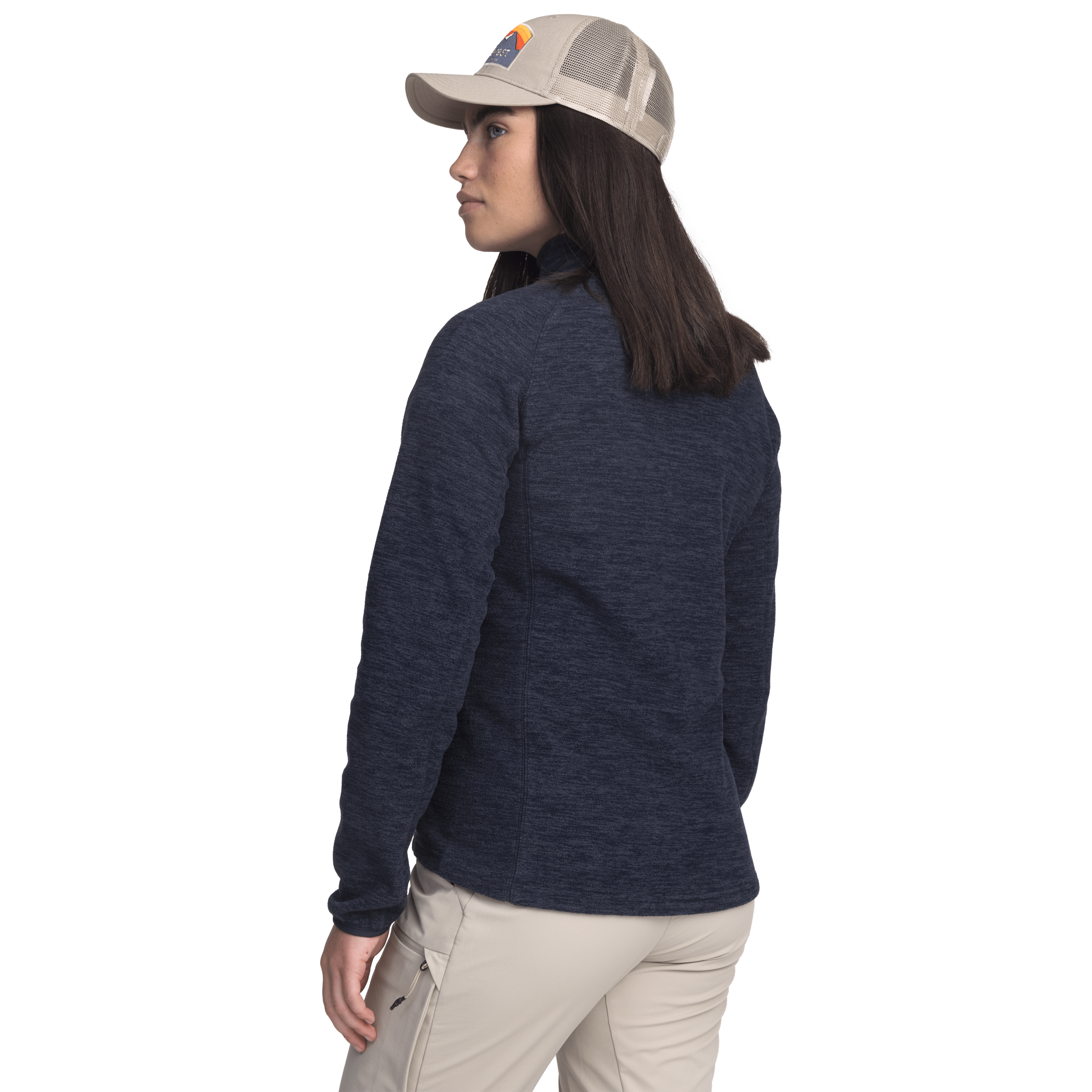 ZIP FLEECE JACKET NAVY MELANGE Everest Second Layer