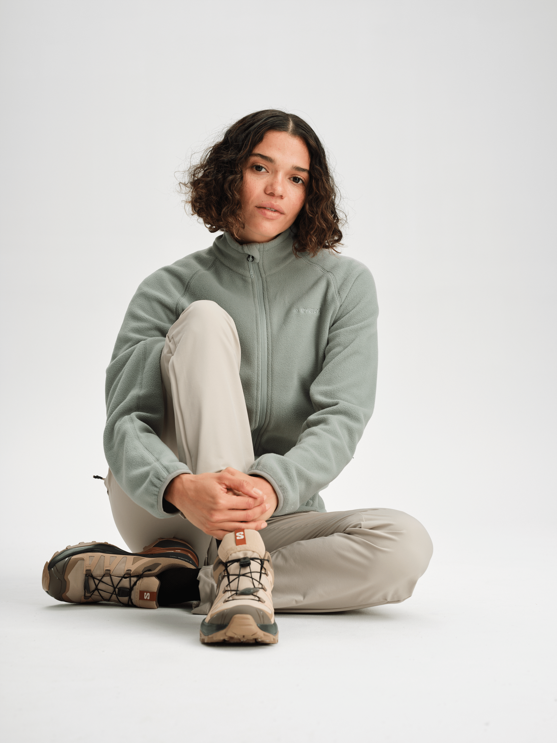 KURTKA Z POLARU NA SUWAK SZAŁWIOWY ZIELONY Everest Kurtka polarowa