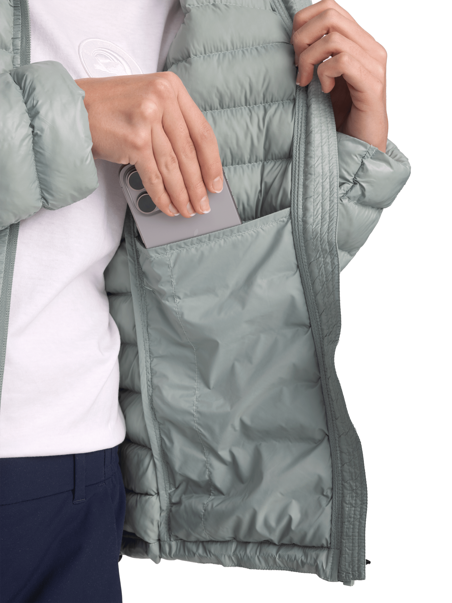 LINER HOOD JACKET SAGE MIST Everest Liner Jacke