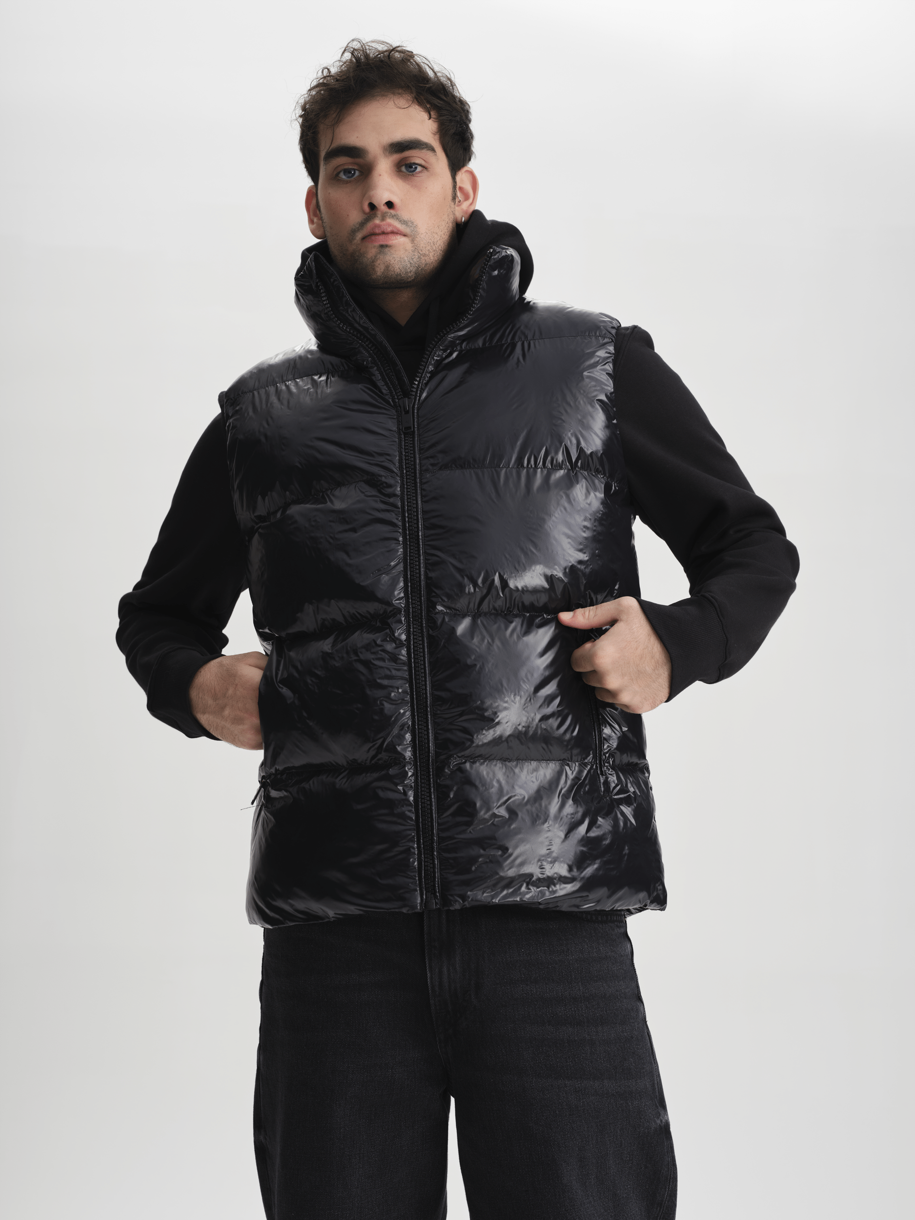 PRIEL KAMIZELKA CZARNA BŁYSZCZĄCA Everest Kamizelka