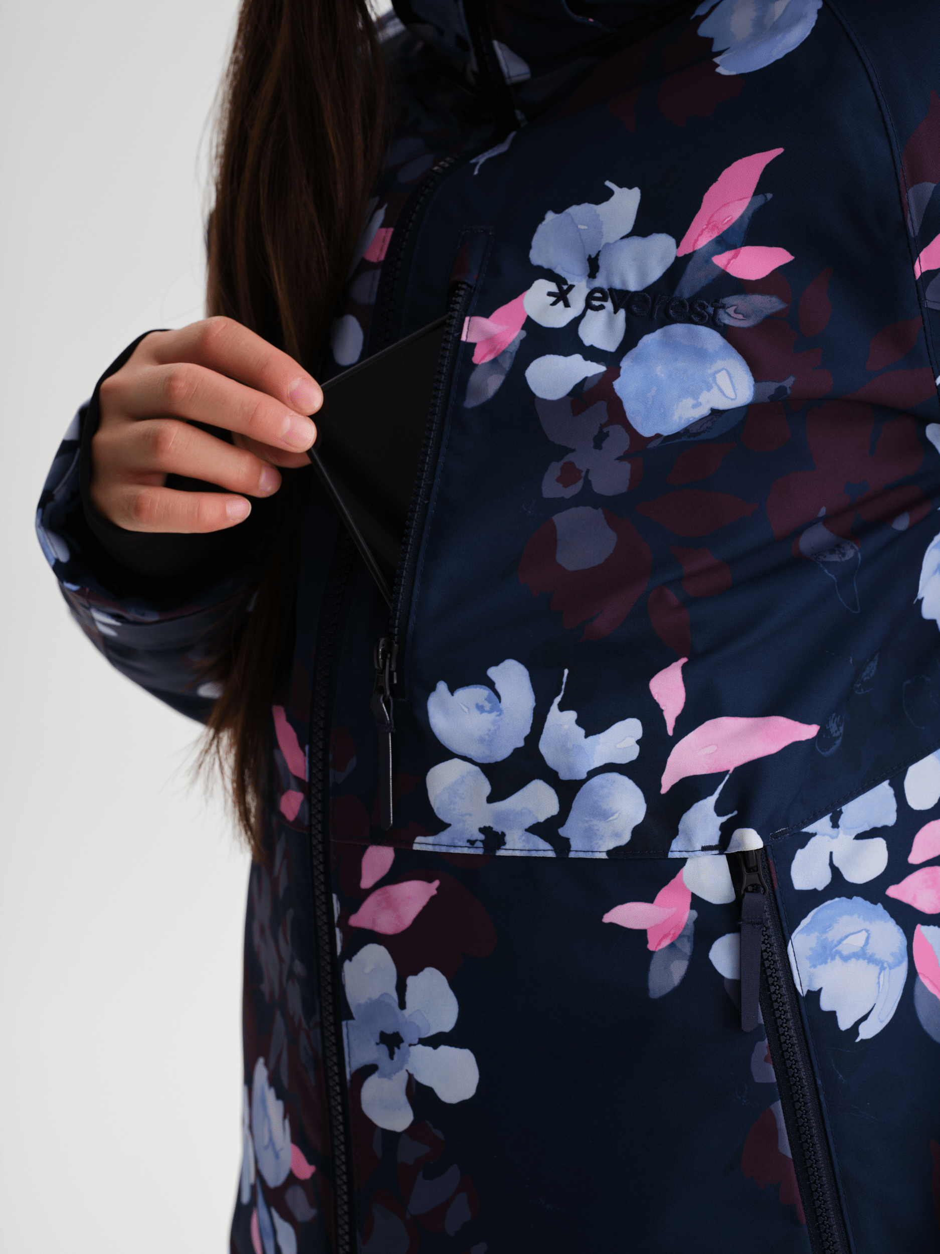 SNOW JACKET FLOWER PRINT Everest Ski & Snowboard Jacket