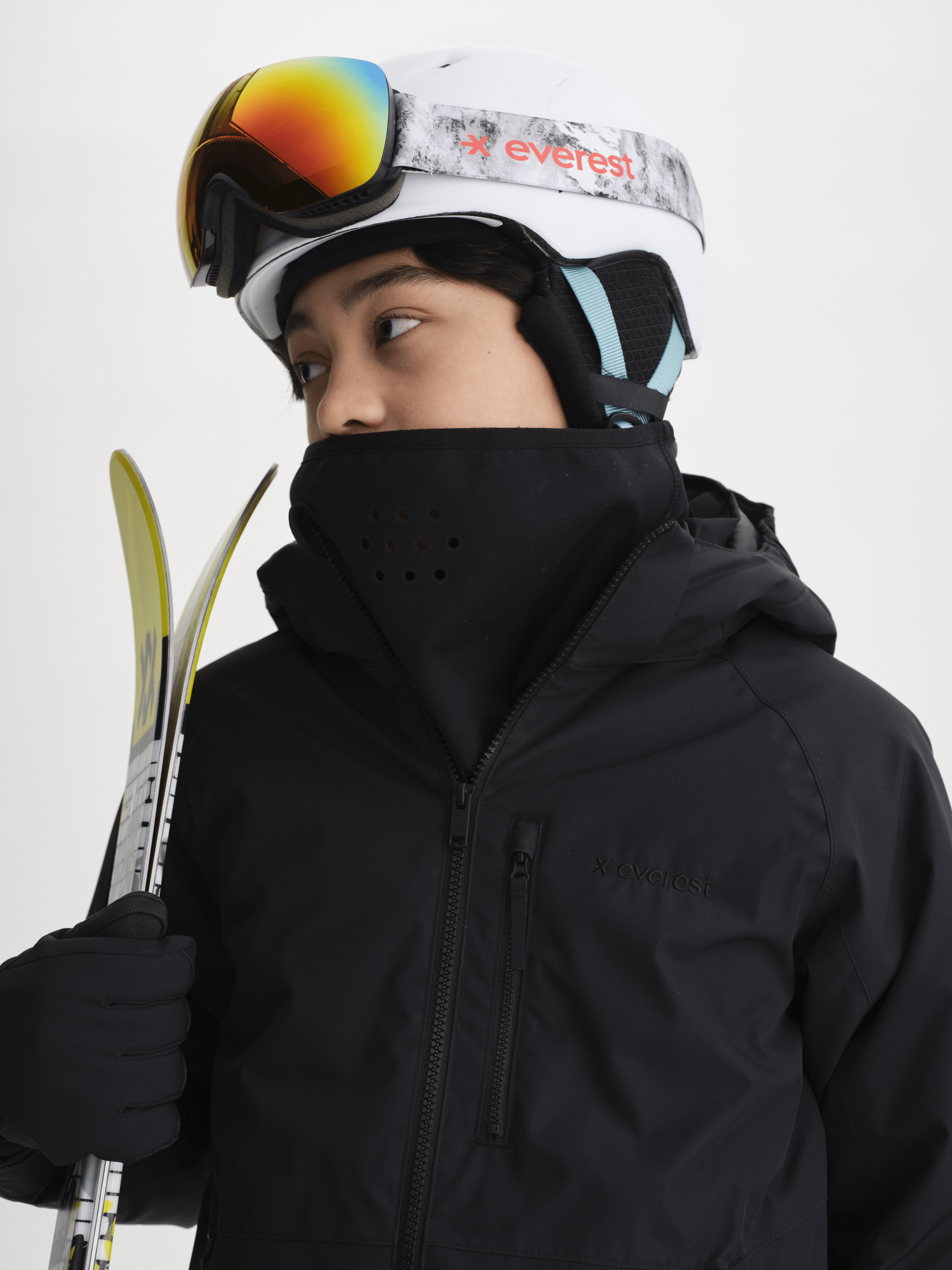 SNOW JACKET BLACK Everest Ski & Snowboard Jacket