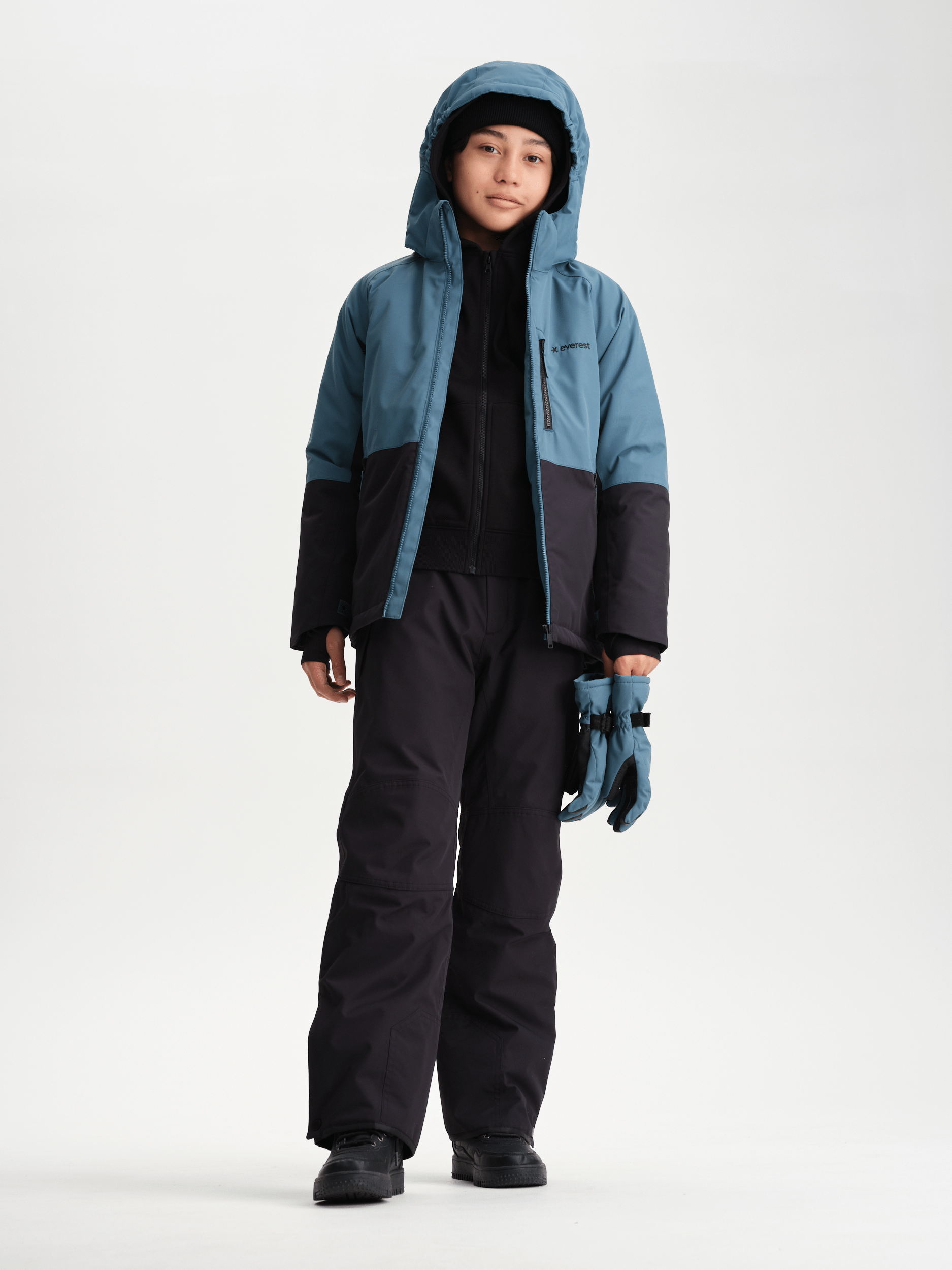 SKI REGULAR PANT BLACK JUNIOR Everest Ski & Snowboard Pants