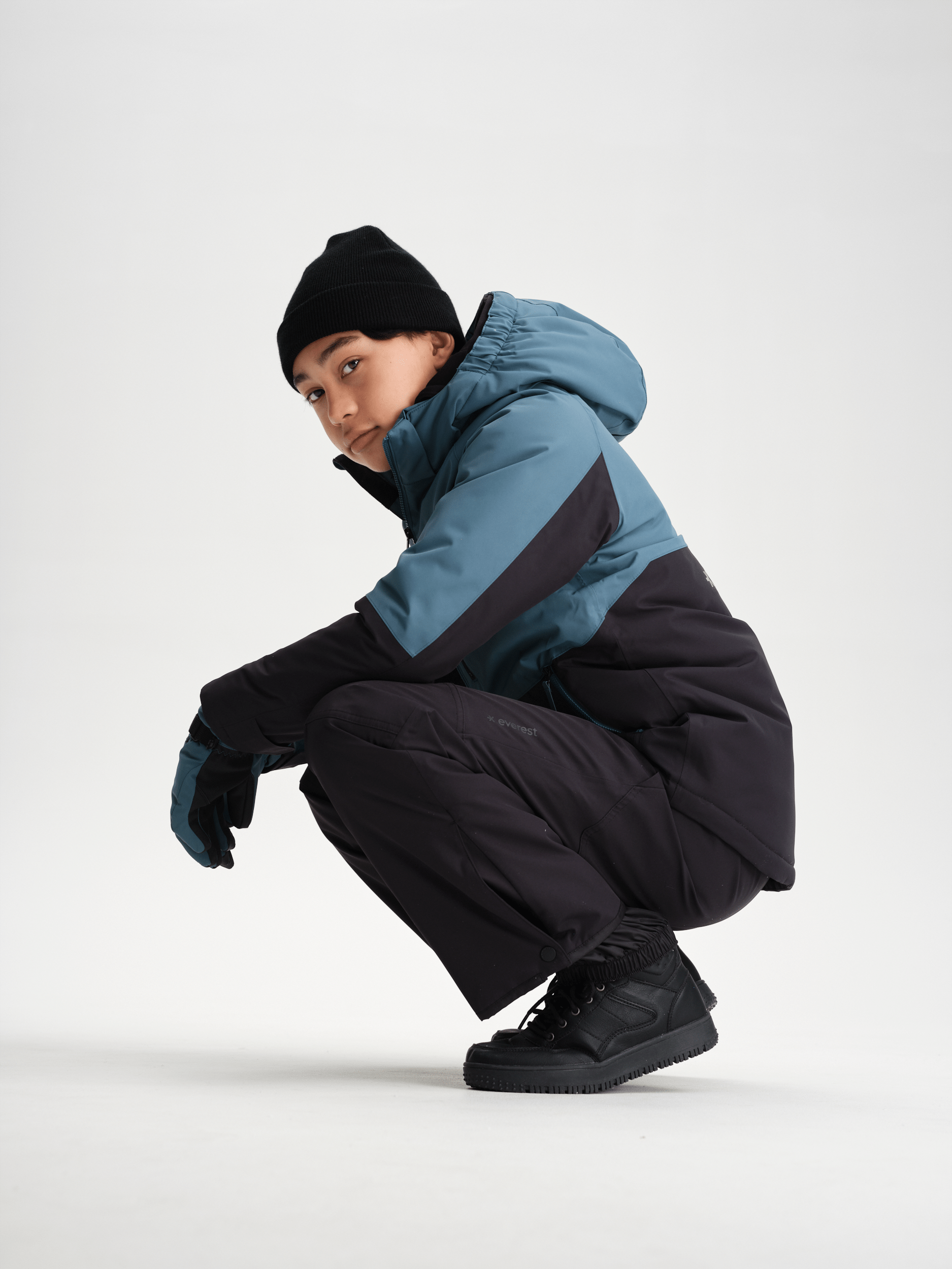SKI REGULAR PANT BLACK JUNIOR Everest Ski & Snowboard Pants
