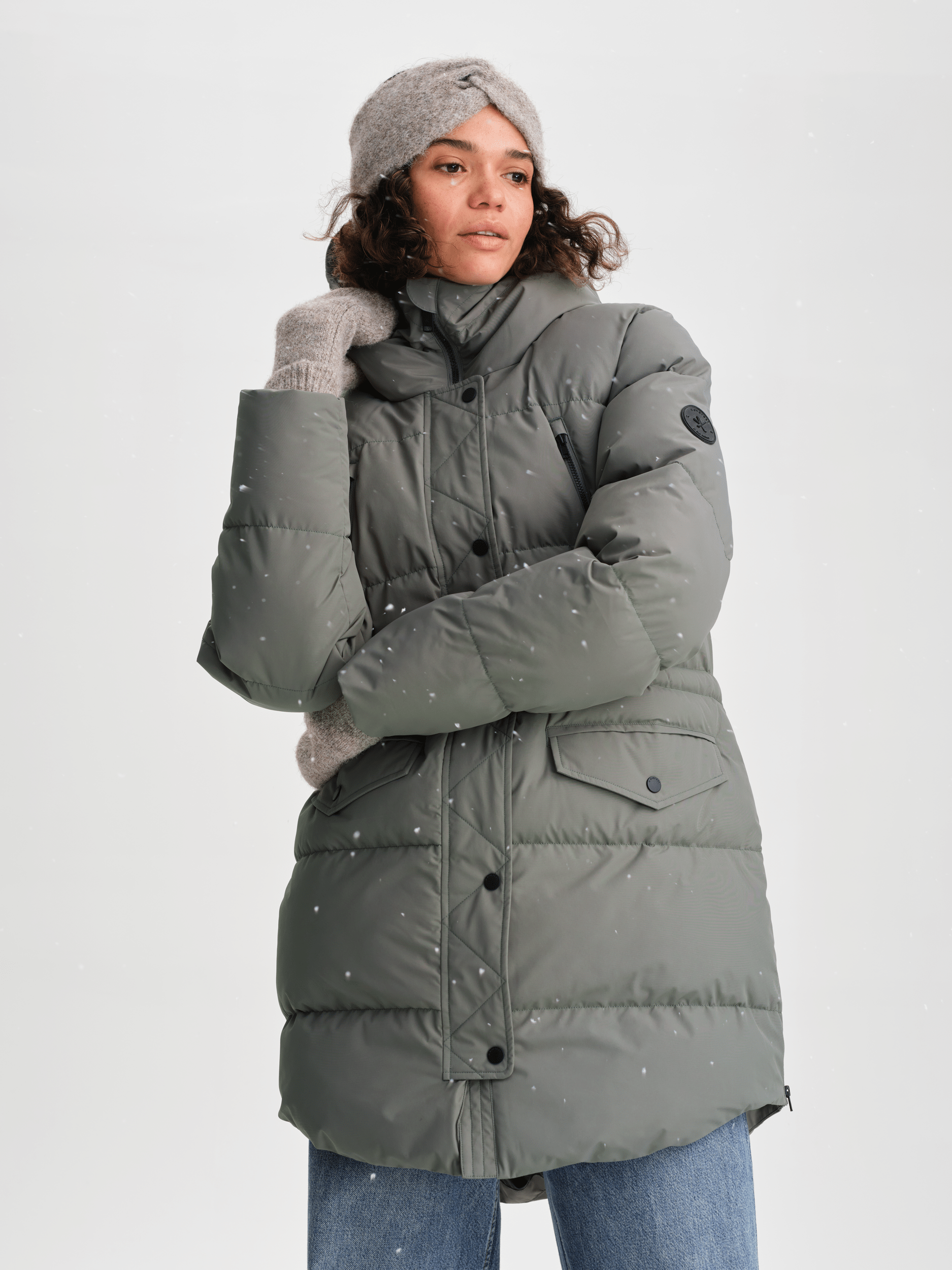 WARM PARKA KHAKI GREY Everest Padded Parka