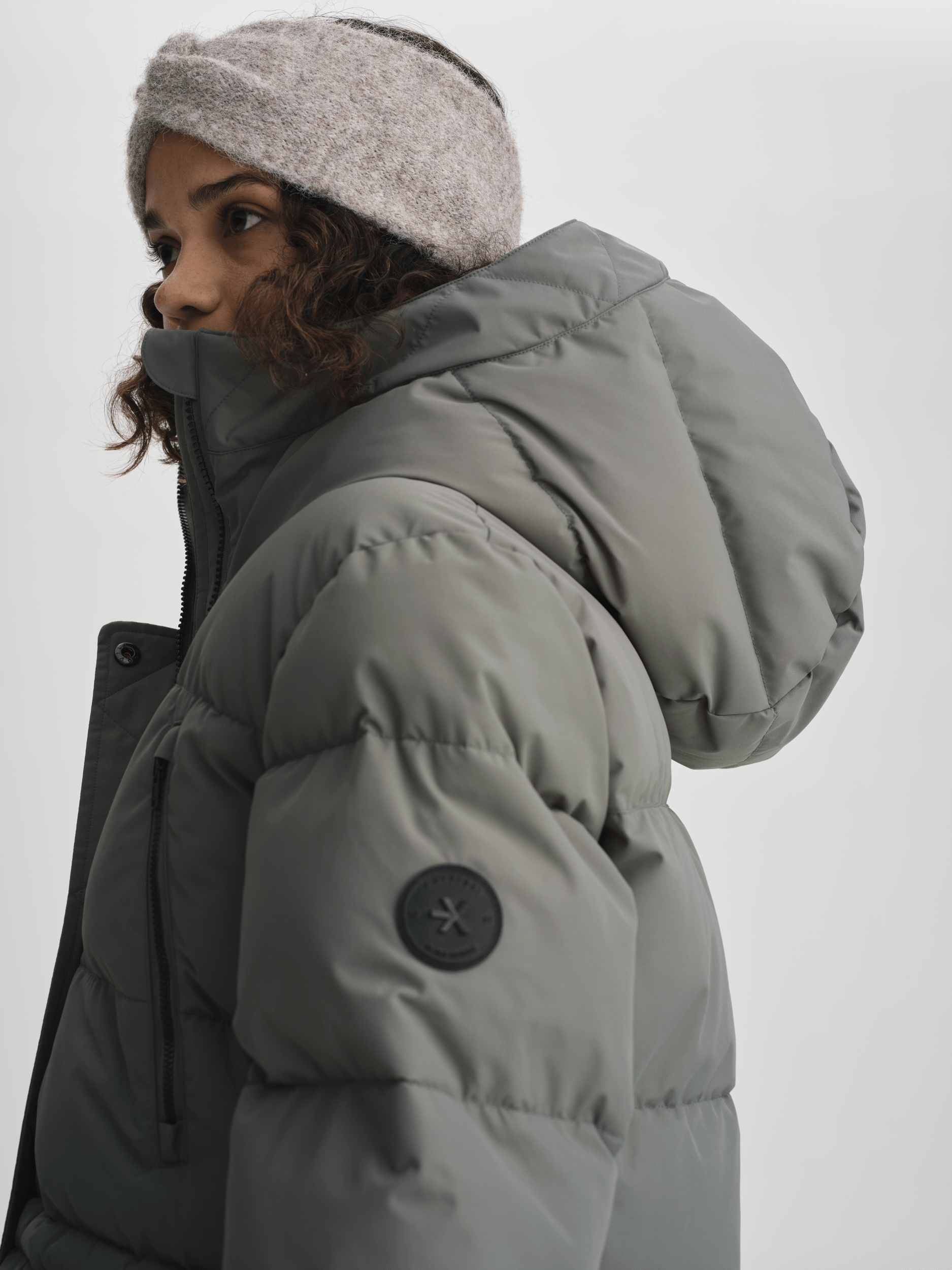 WARM PARKA KHAKI GRAU Everest Gefütterter Parka