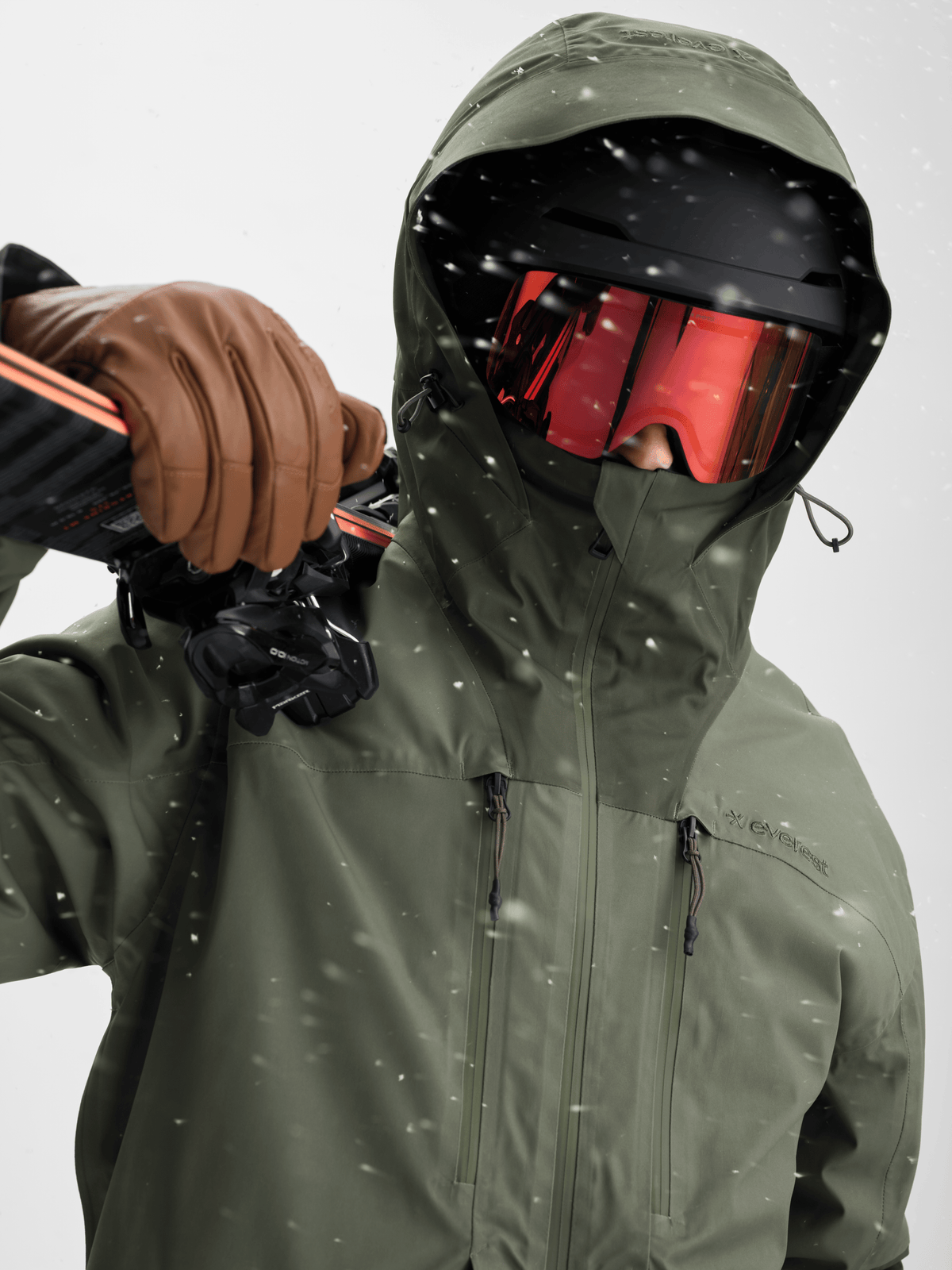 ALPINE JACKET KHAKI GREY Everest Ski & Snowboard Jacket