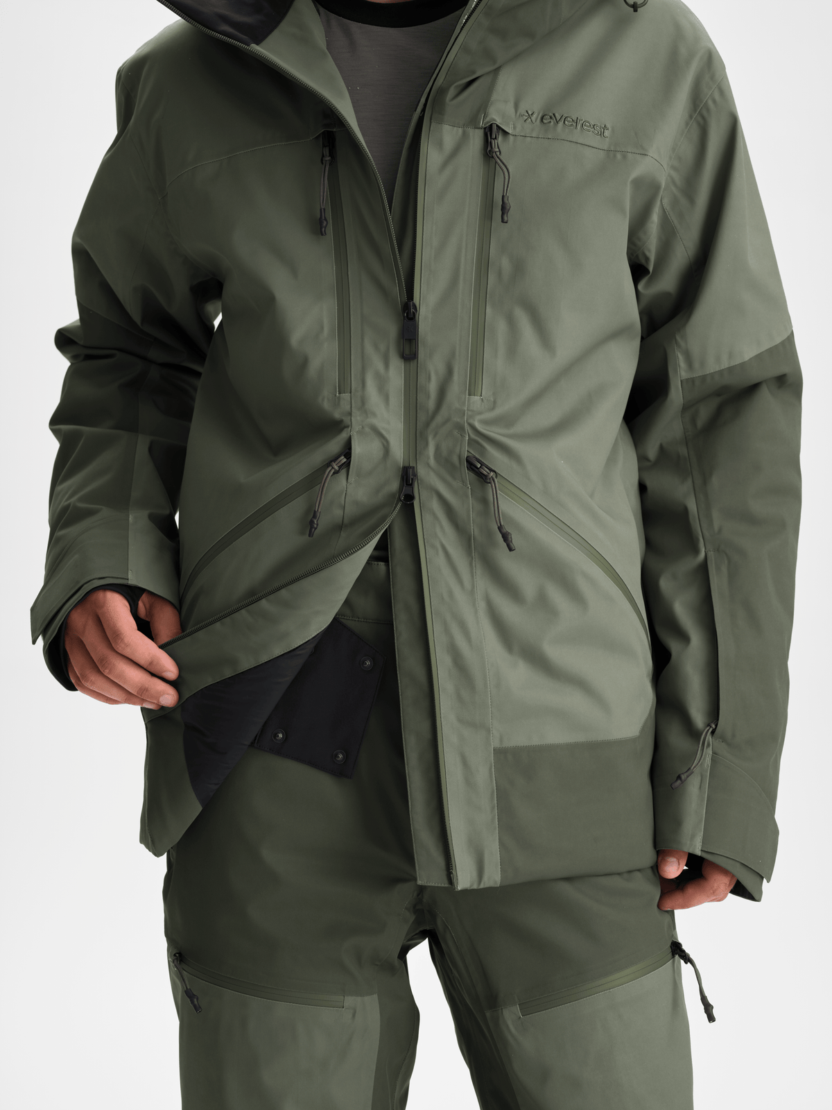 ALPINE JACKET KHAKI GREY Everest Ski & Snowboard Jacket