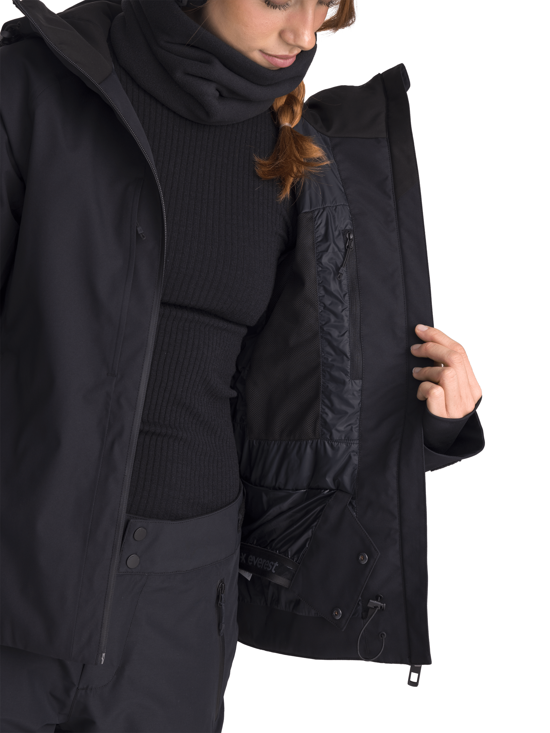 SKI JACKET BLACK WOMEN Everest Ski & Snowboard Jacket