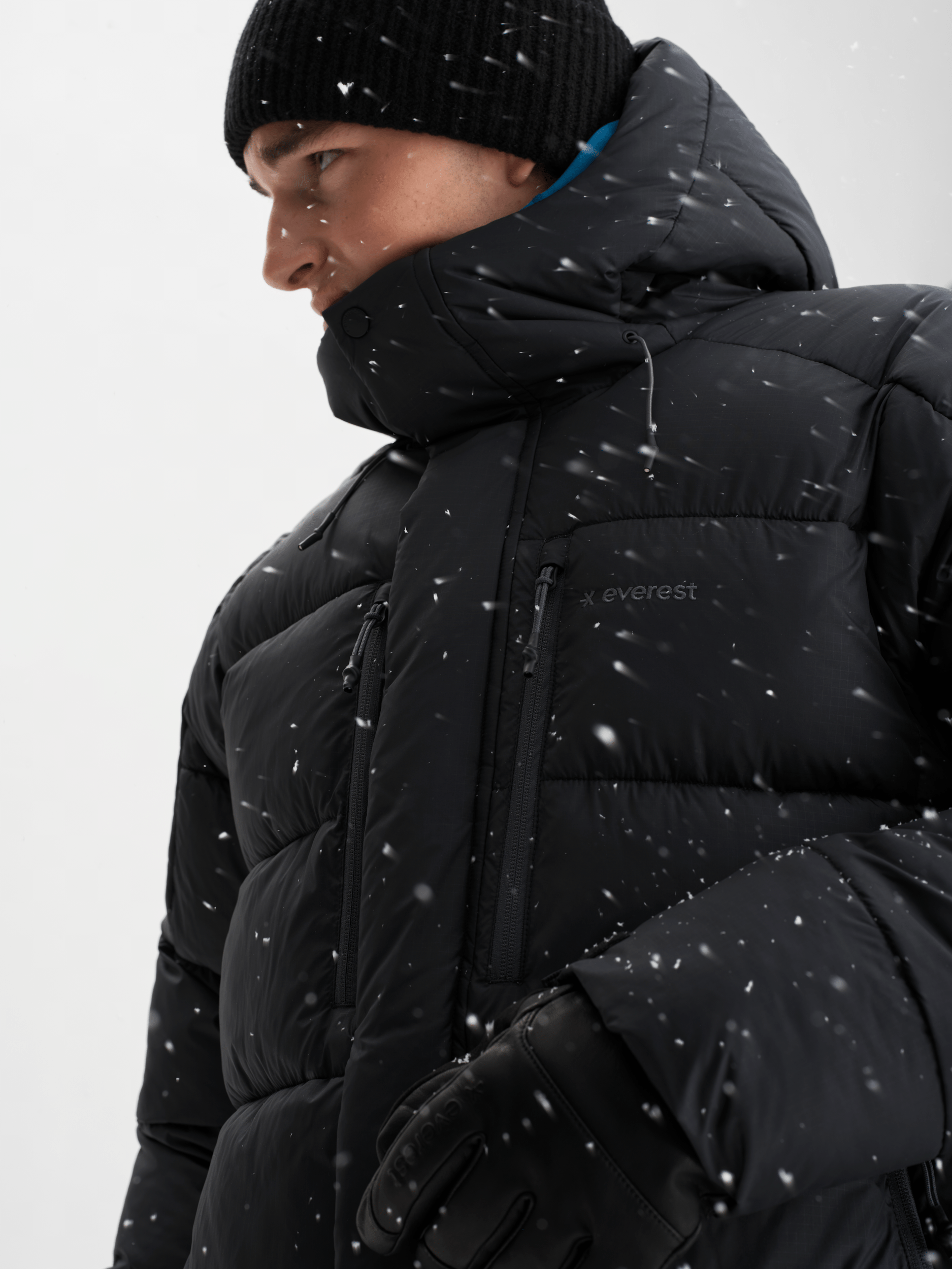 ALPINE PUFF JACKET BLACK Everest Ski & Snowboard Jacket