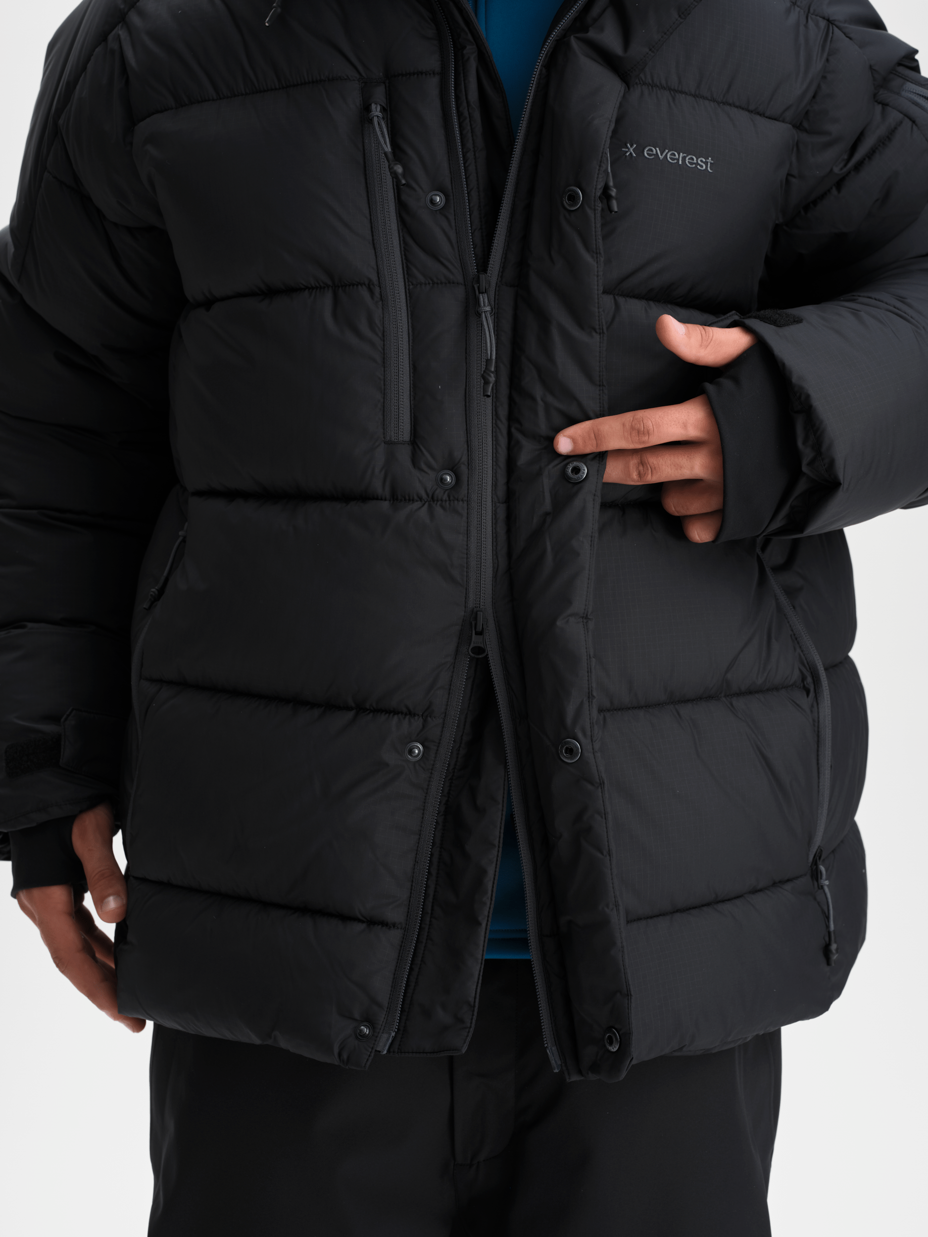 ALPINE PUFF JACKET BLACK Everest Ski & Snowboard Jacket