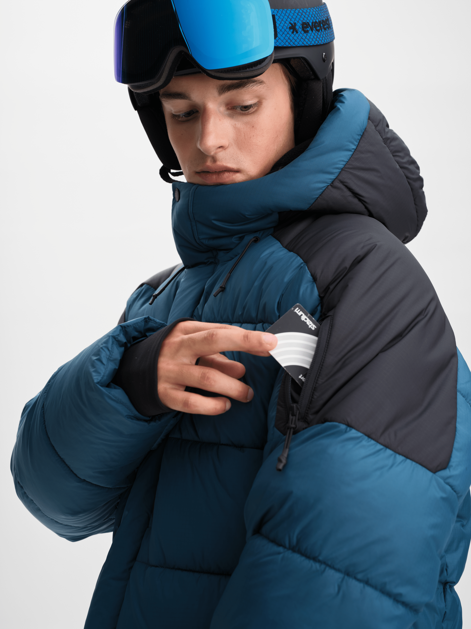ALPINE PUFF JACKET ICE CAVE BLUE Everest Ski & Snowboard Jacket