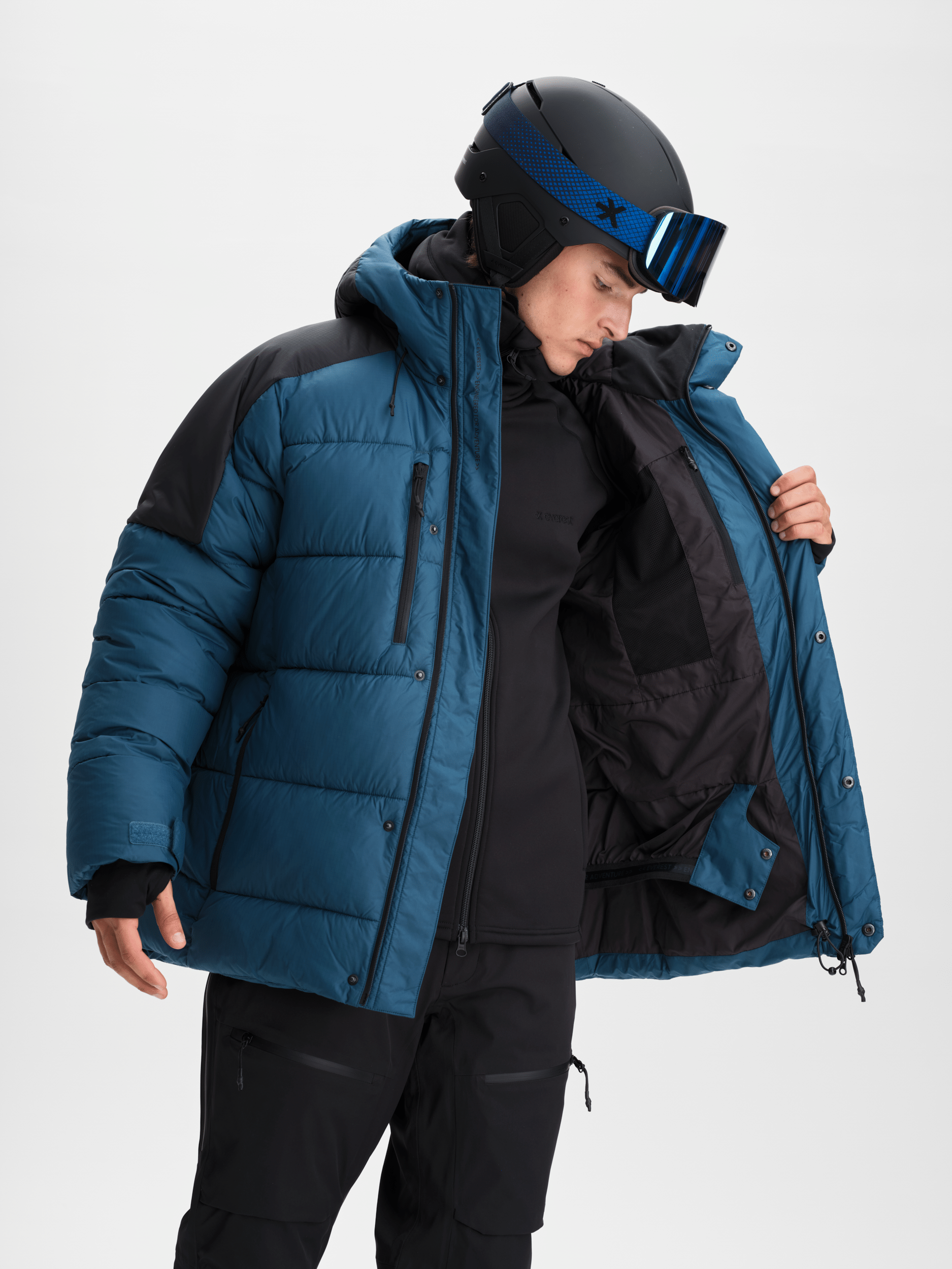 ALPINE PUFF JACKET ICE CAVE BLUE Everest Ski & Snowboard Jacket