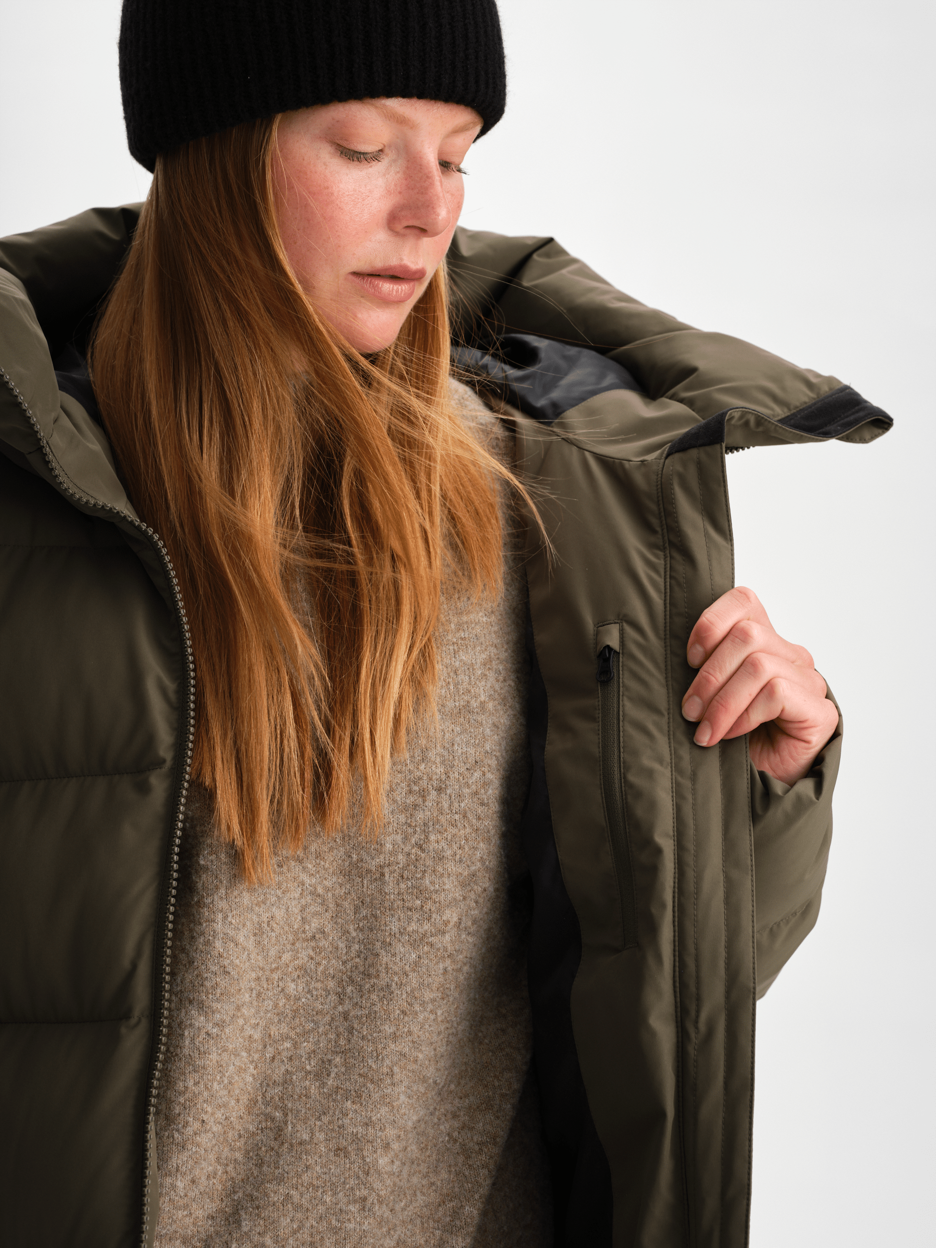 JUNEAU COAT  MUD GREEN Everest Padded Coat