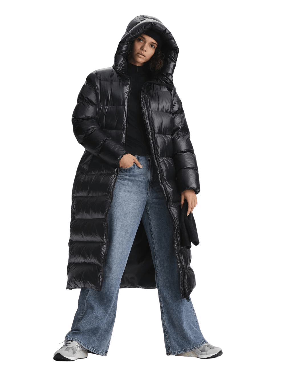 JUNEAU COAT BLACK SHINY Everest Padded Coat