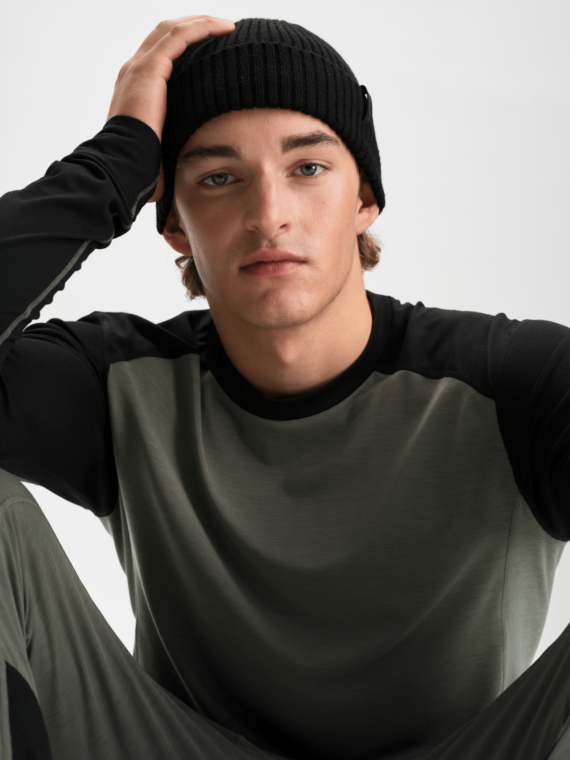 KOSZULKA BAZOWA KHAKI SZARA Everest Pierwsza Warstwa