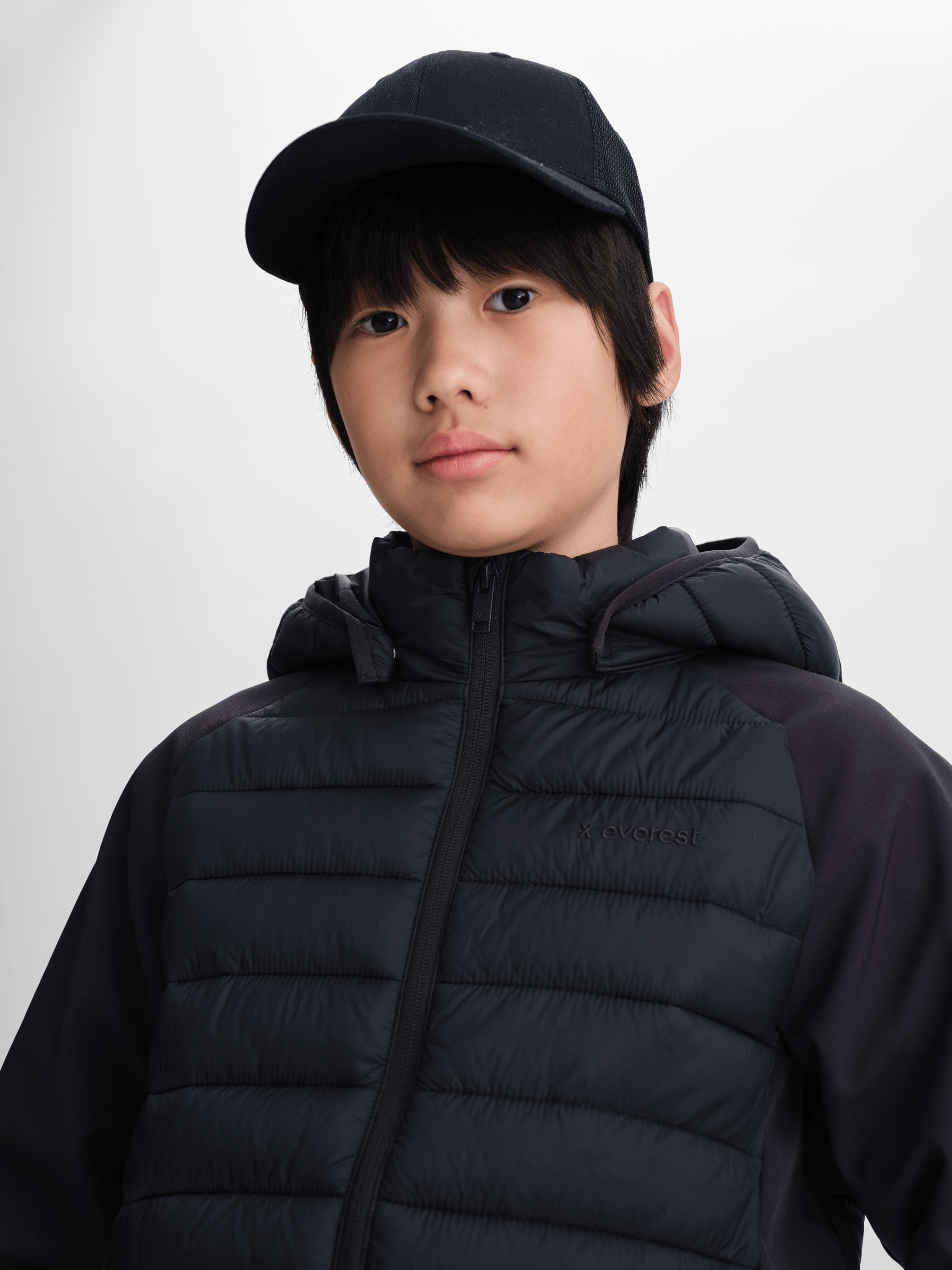 OMU KURTKA HYBRYDOWA CZARNA Everest Lekko Ocieplana Kurtka