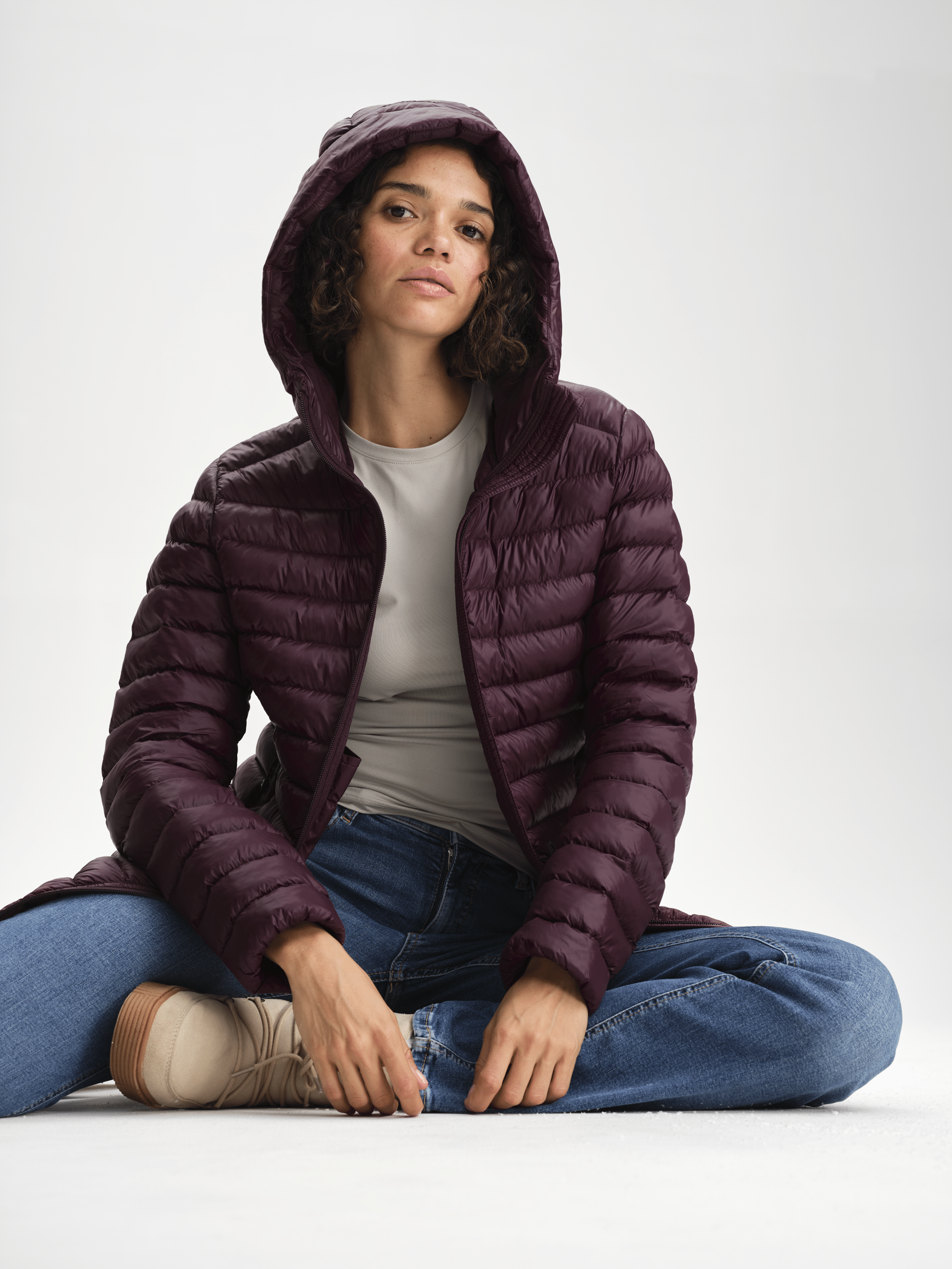 LINER MID COAT  DARK BURGUNDY Everest Liner Coat