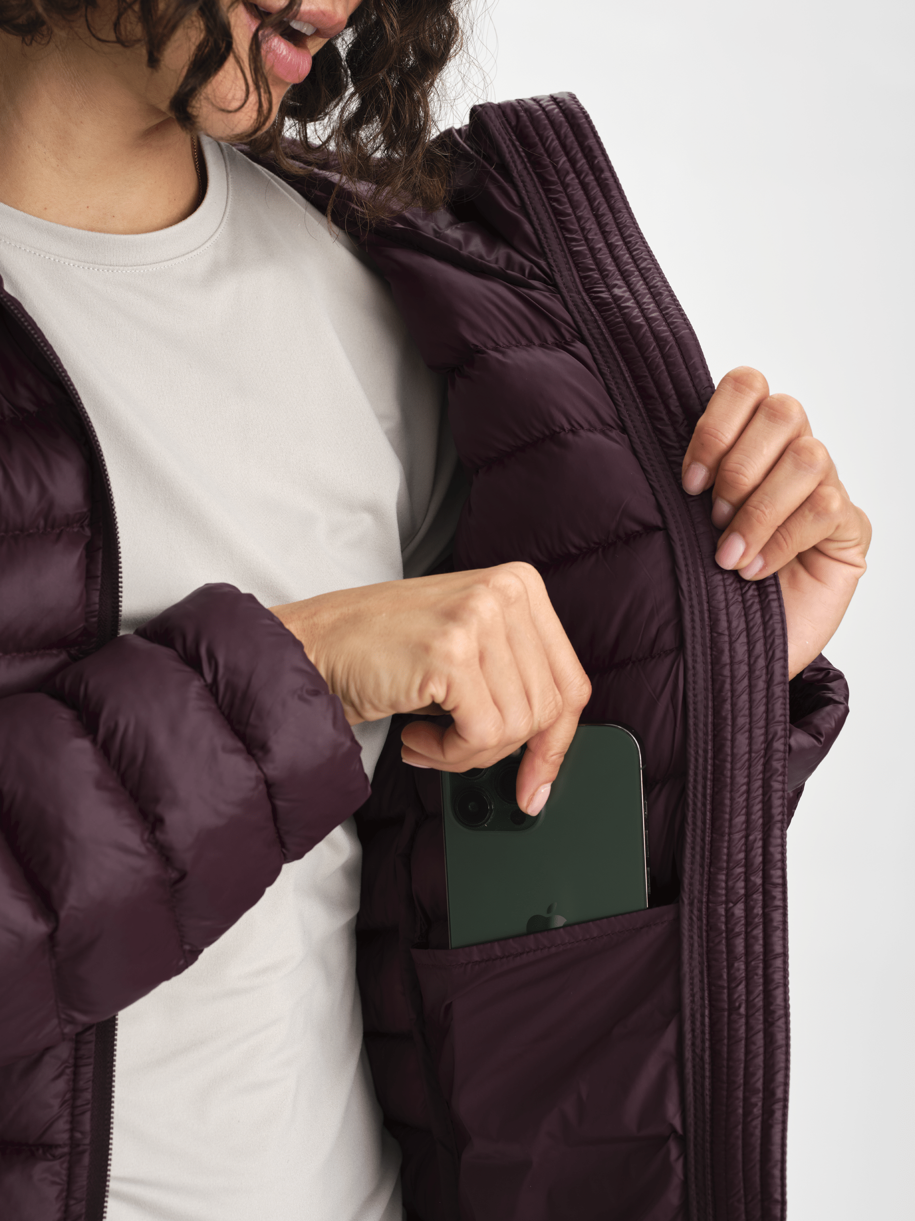 LINER MID COAT  DARK BURGUNDY Everest Liner Coat