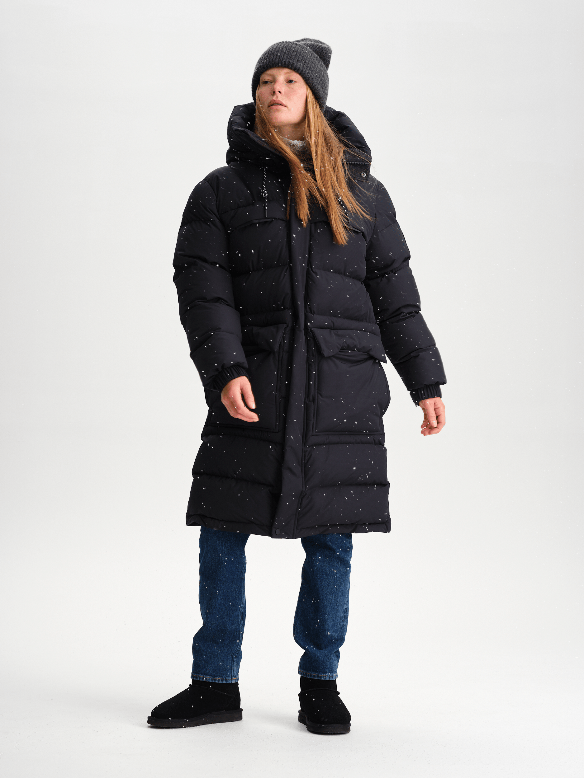 ARCTIC LANGER PARKA SCHWARZ Everest Gefütterter Parka