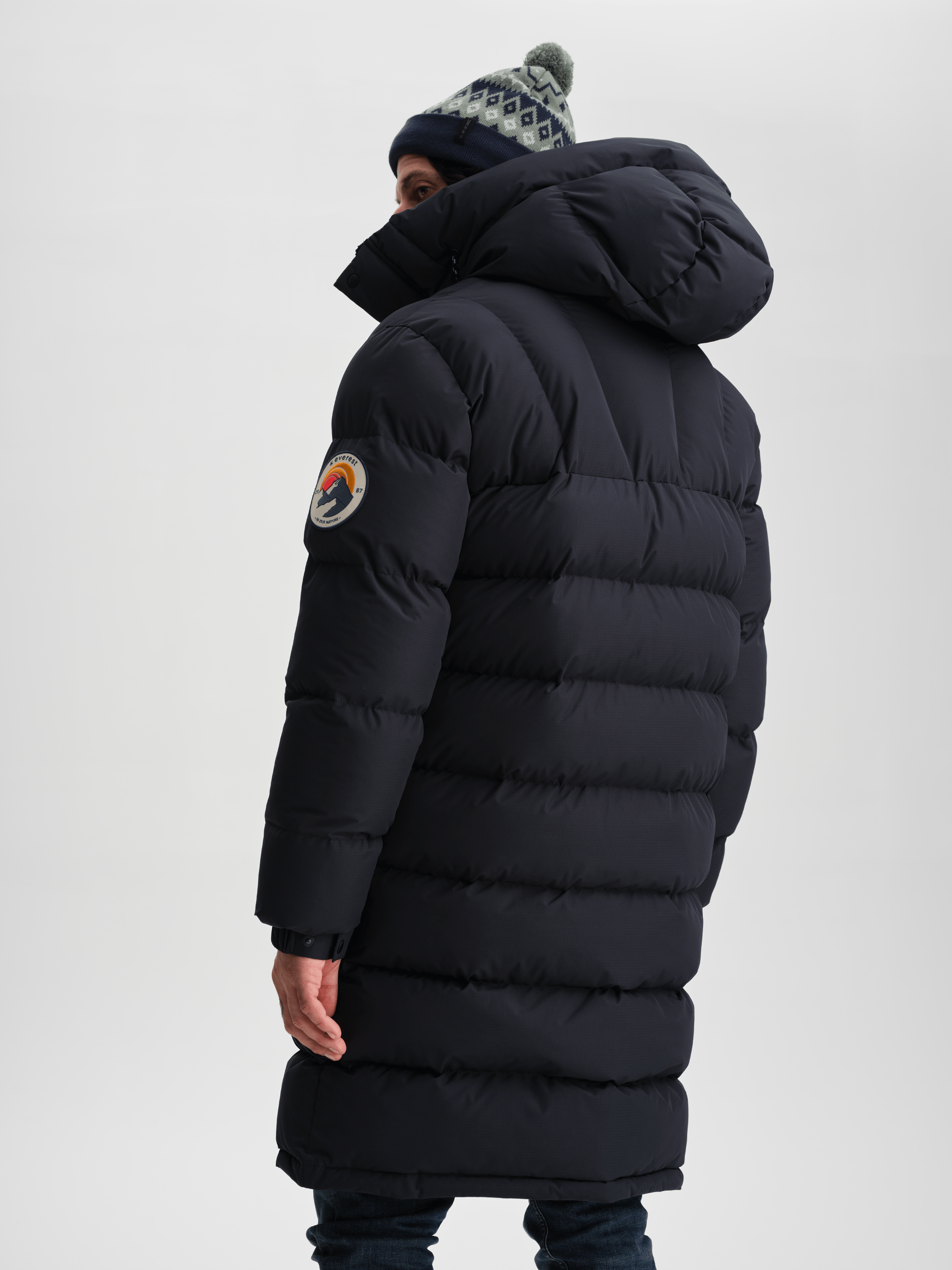 ARCTIC LANGER PARKA SCHWARZ Everest Gefütterter Parka