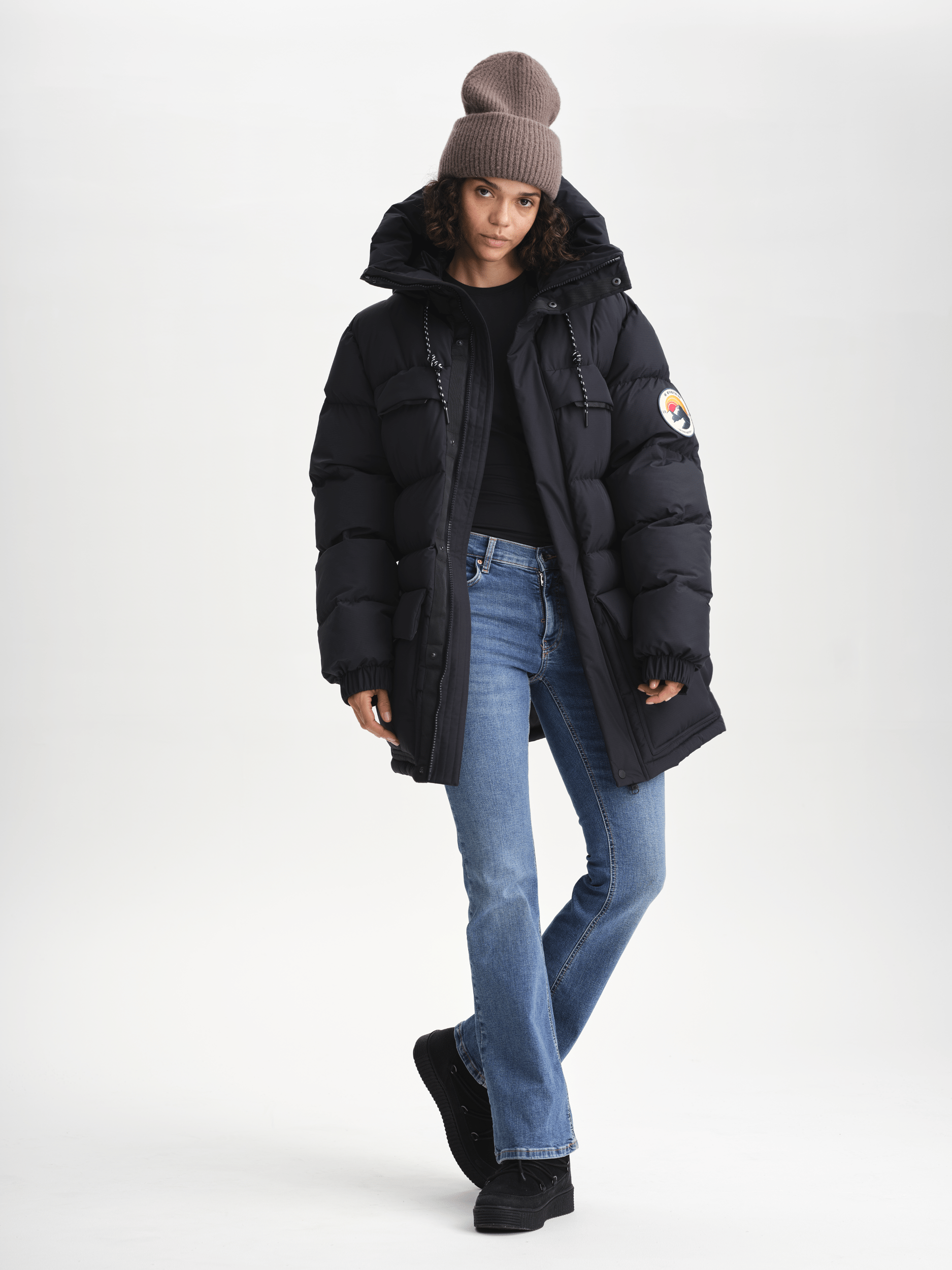 ARCTIC PARKA SCHWARZ Everest Gepolsterter Parka