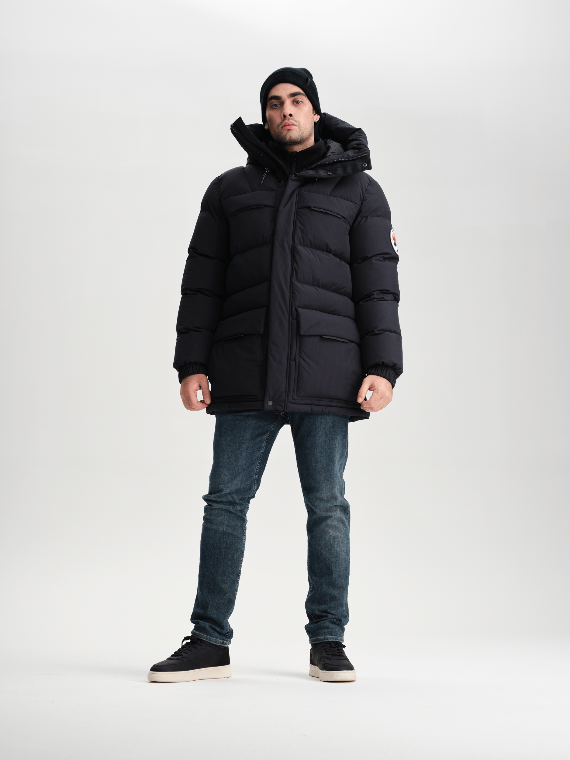 ARCTIC PARKA SCHWARZ Everest Gepolsterter Parka