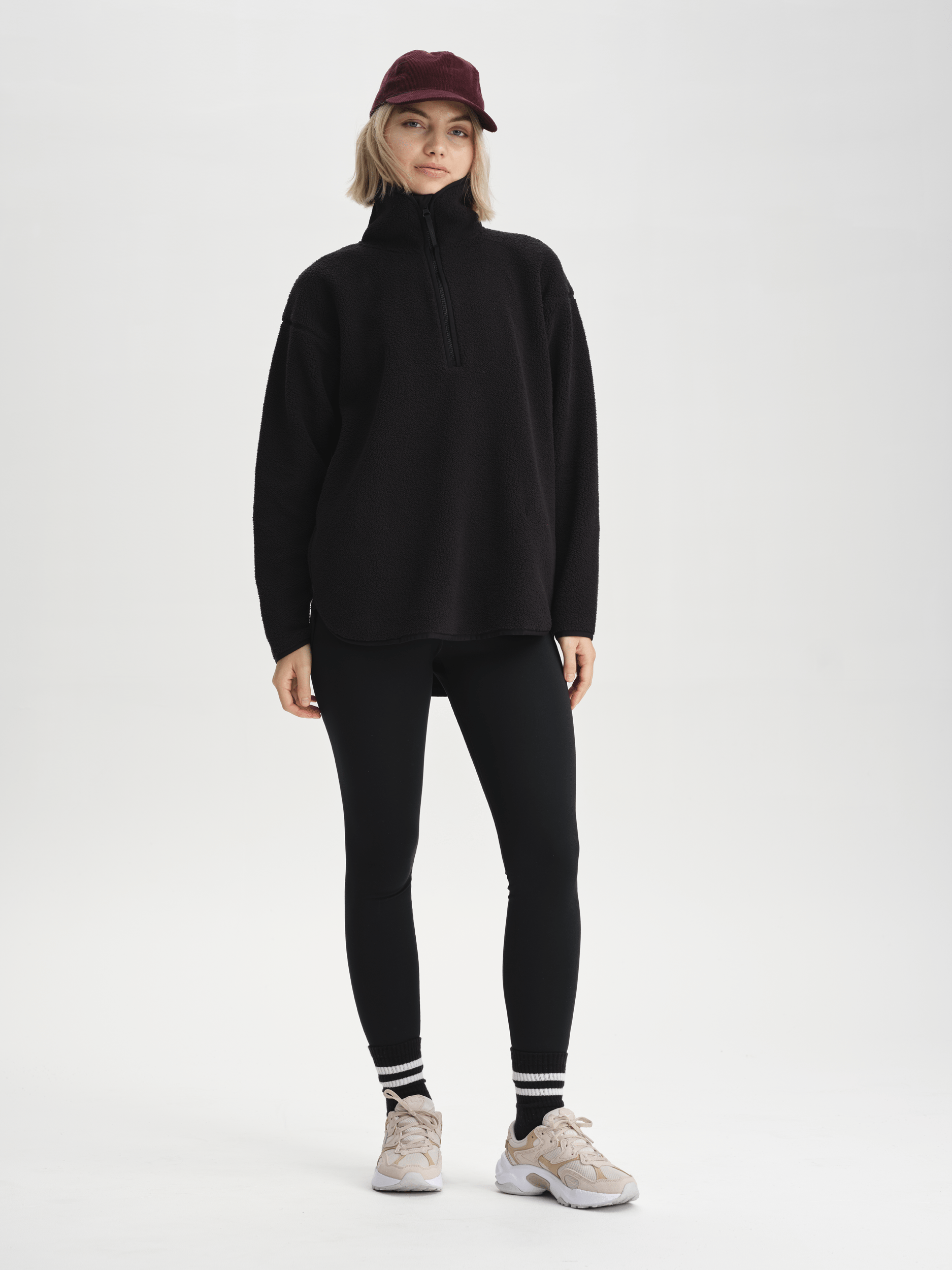 IMJA PILE HALFZIP  BLACK Everest Second Layer