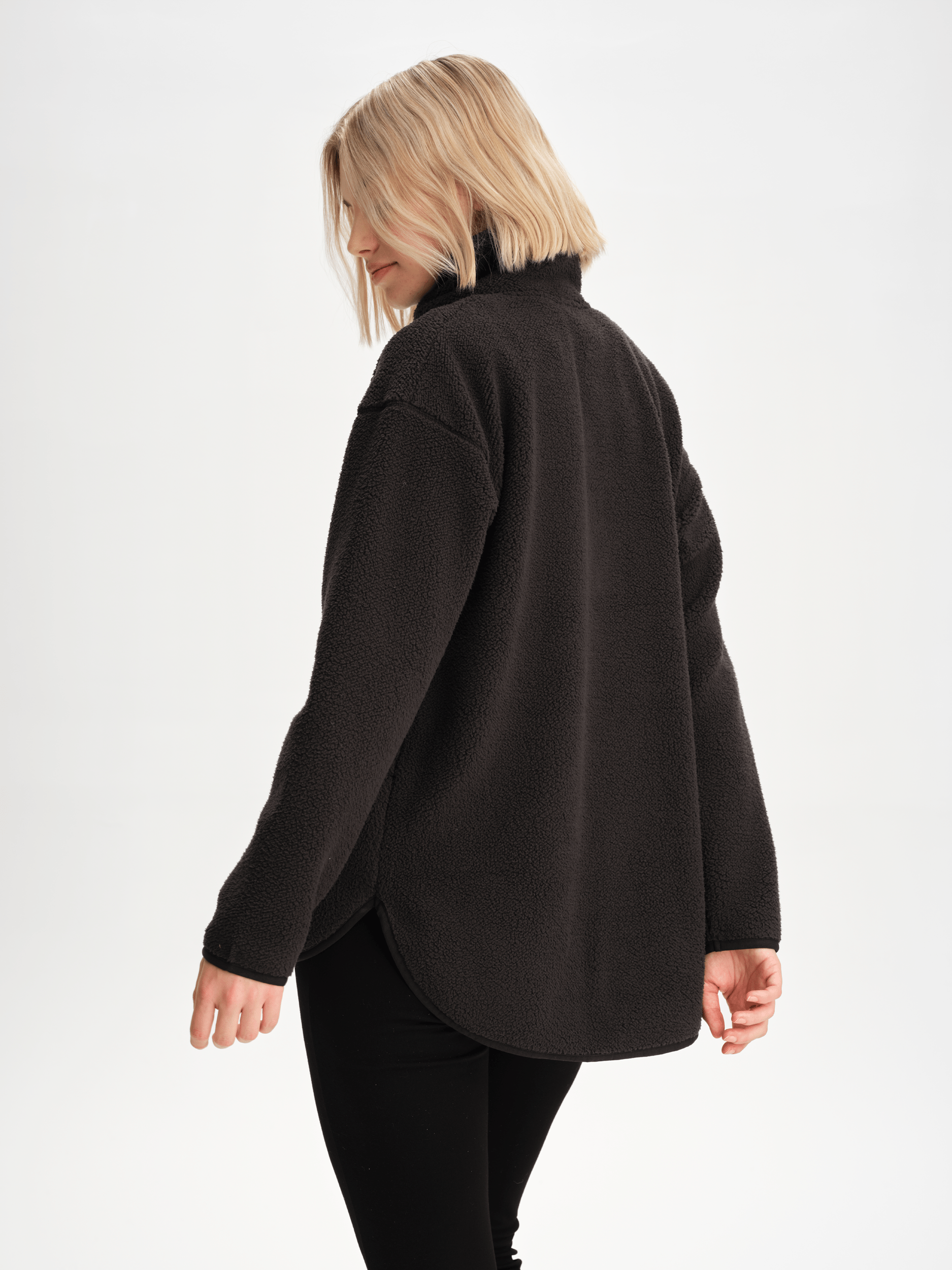 IMJA PILE HALFZIP CACAO BROWN Everest Second Layer